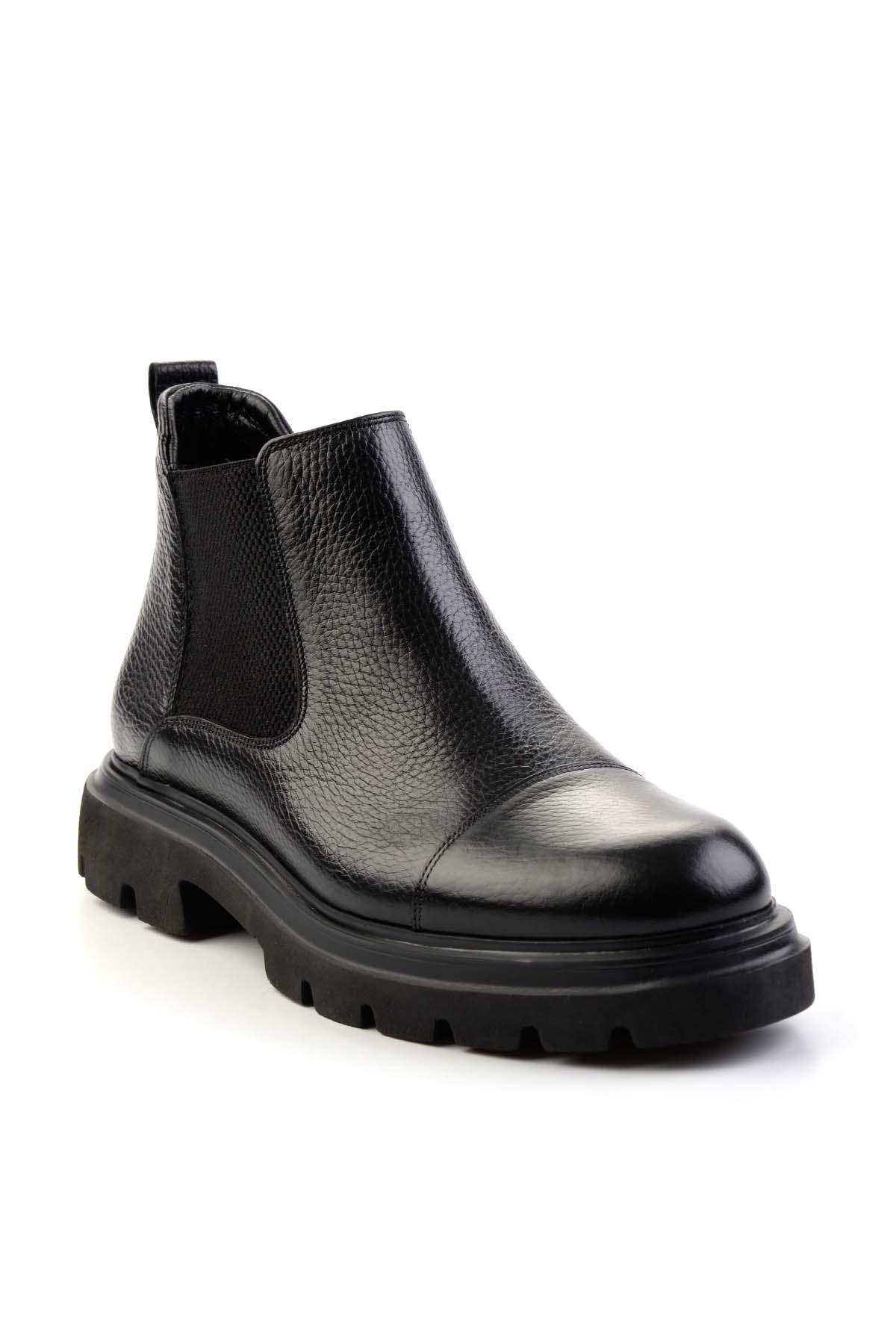 Siyah Hakiki Deri Erkek Bot & Bootie E02757665240