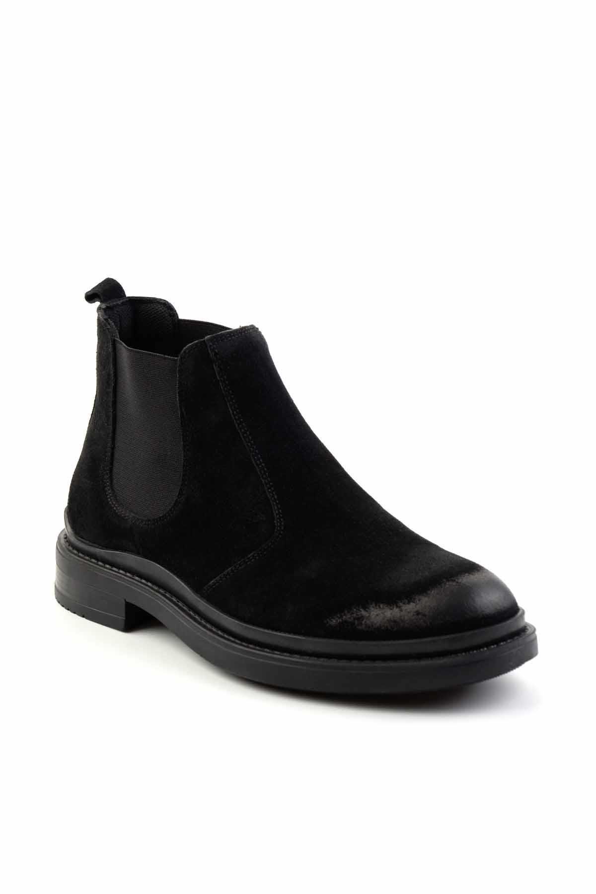 Siyah Hakiki Deri Erkek Bot & Bootie E02442055002