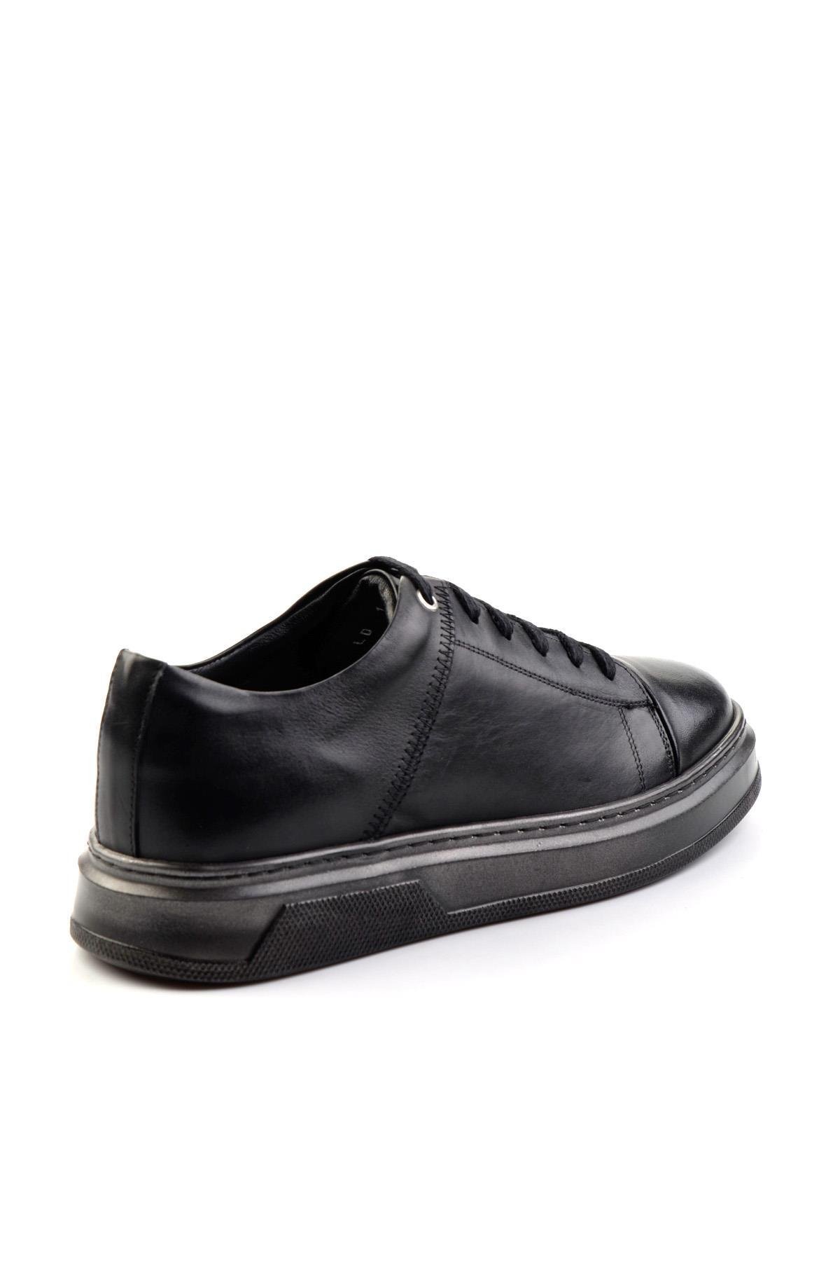 Siyah Hakiki Deri Erkek Casual Ayakkabı E01310105041