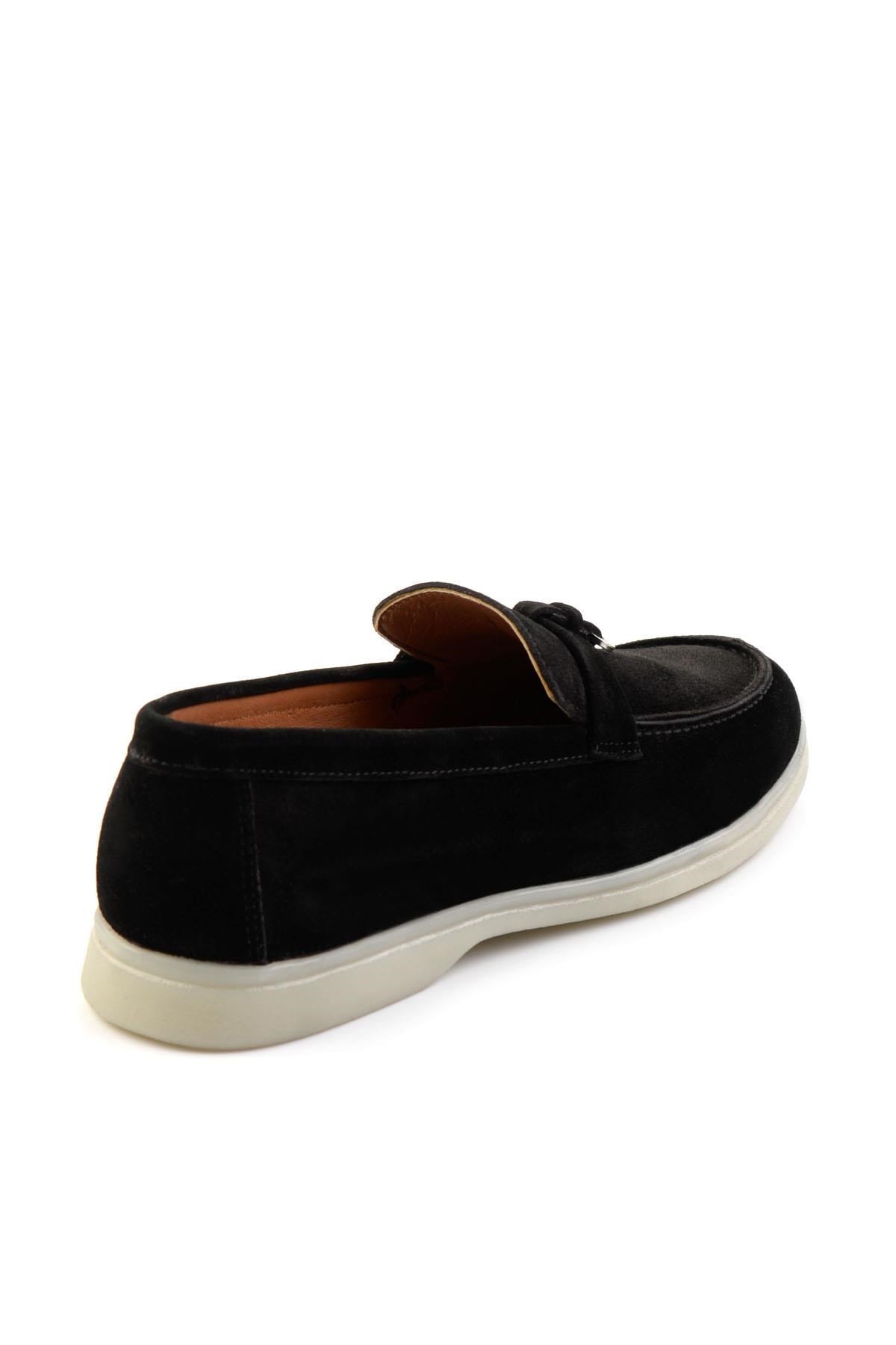 Siyah Hakiki Deri Erkek Espadril E01079972602
