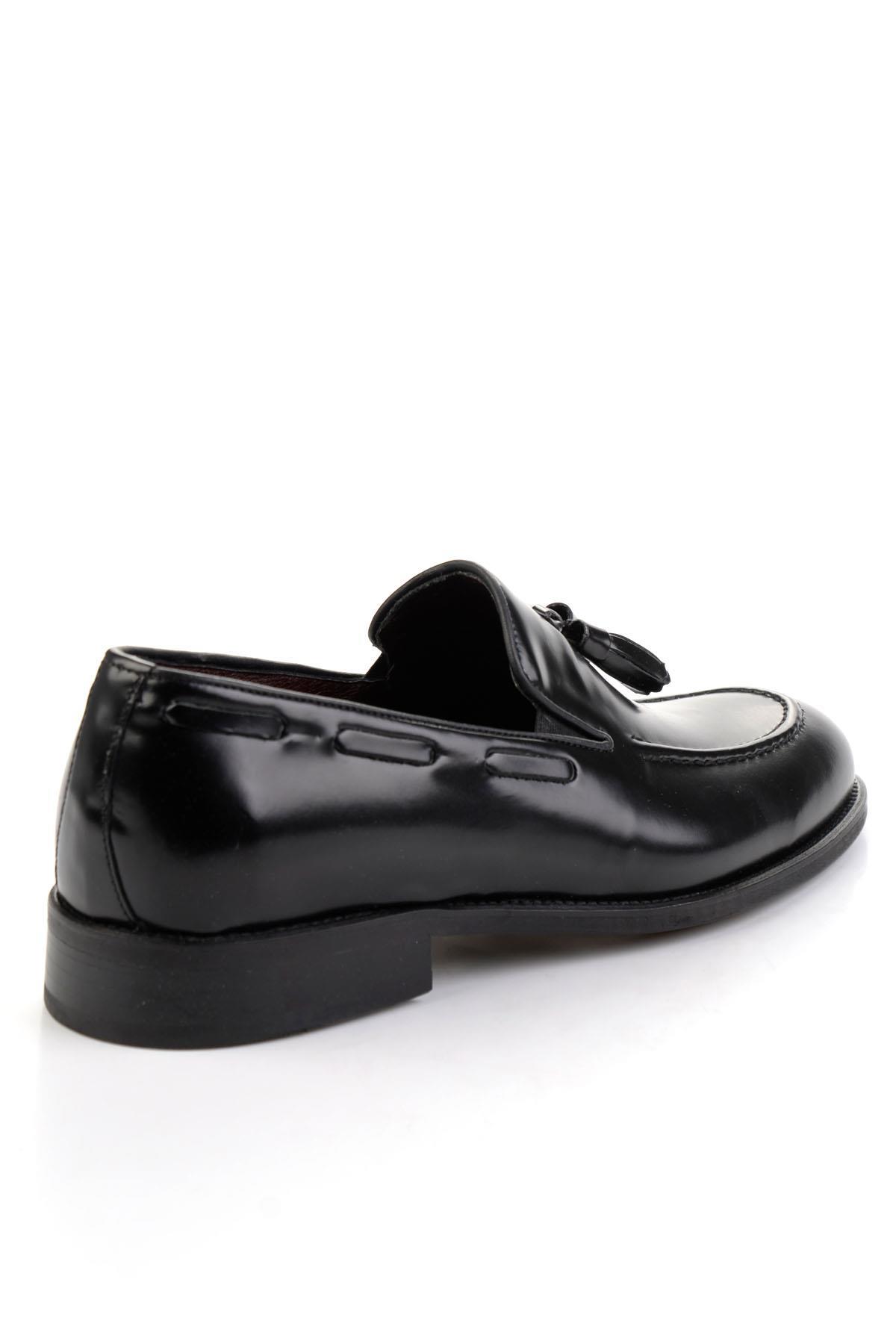 Siyah Hakiki Deri Erkek Klasik Ayakkabı E01442500114