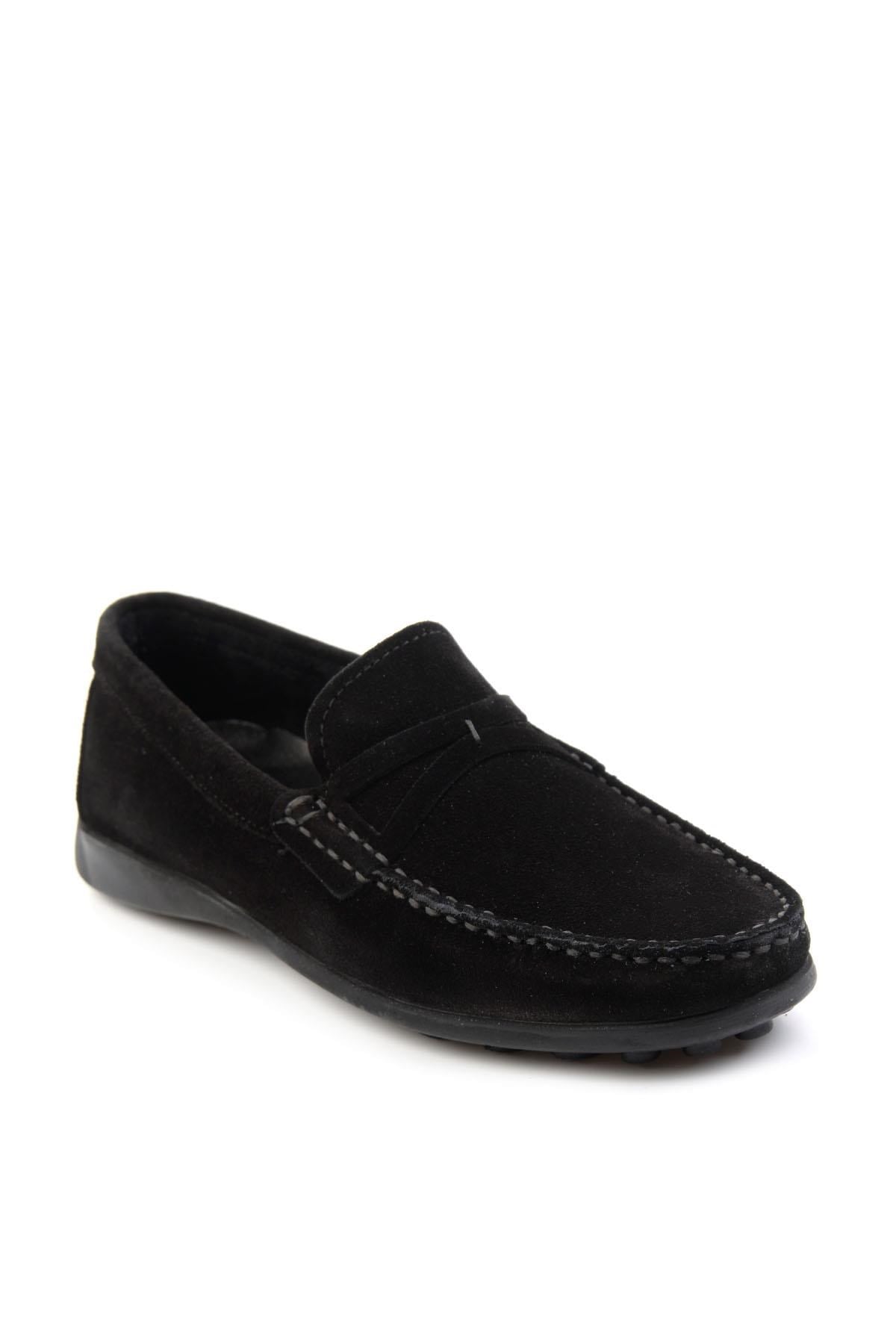 Siyah Hakiki Deri Erkek Loafer Ayakkabı E01557255502
