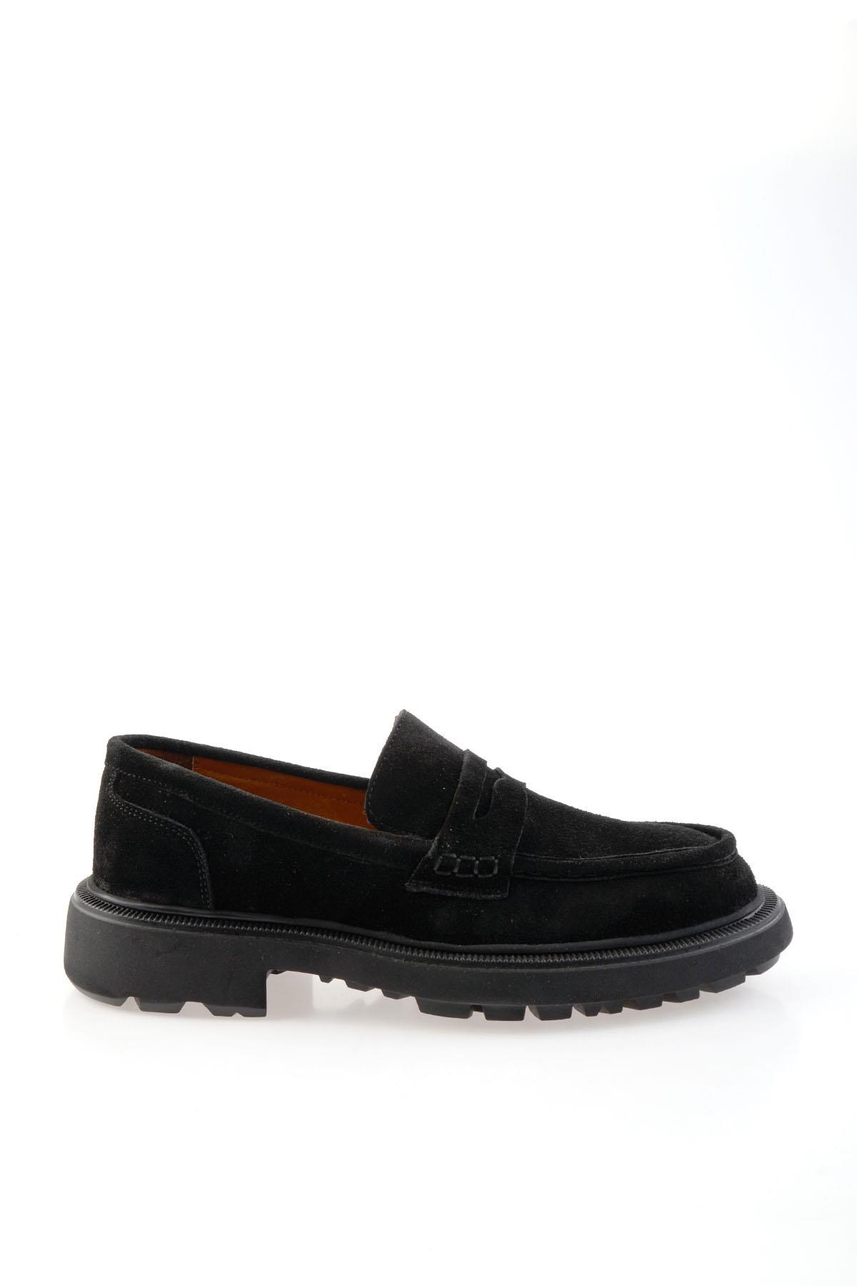 Siyah Hakiki Deri Erkek Loafer Ayakkabı E01597000102