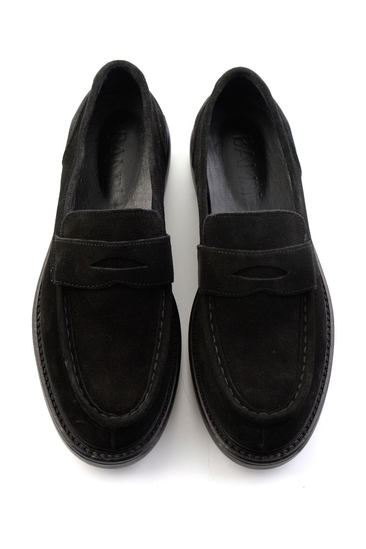 Siyah Hakiki Deri Erkek Loafer Ayakkabı E01905003602