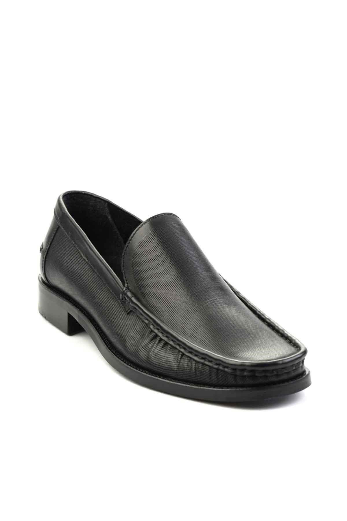 Siyah Hakiki Deri Erkek Loafer Ayakkabı E01587621803