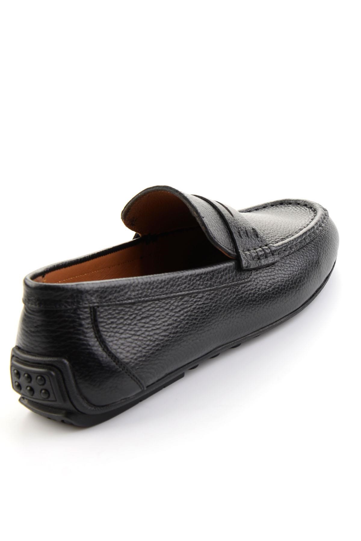 Siyah Hakiki Deri Erkek Loafer Ayakkabı E01547011240