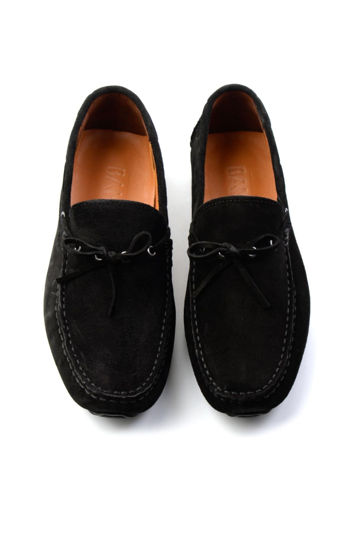 Siyah Hakiki Deri Erkek Loafer Ayakkabı E01547070102