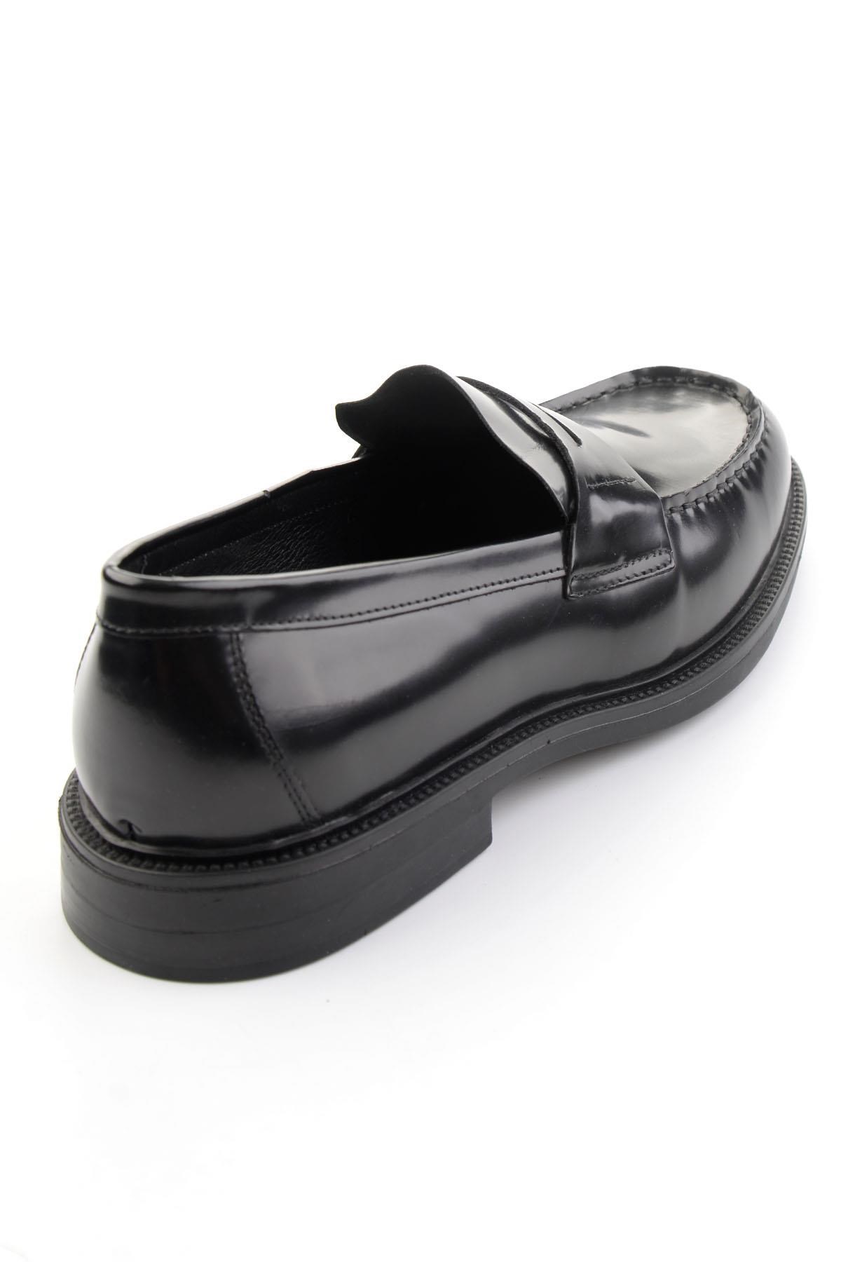 Siyah Hakiki Deri Erkek Loafer Ayakkabı E01648609514