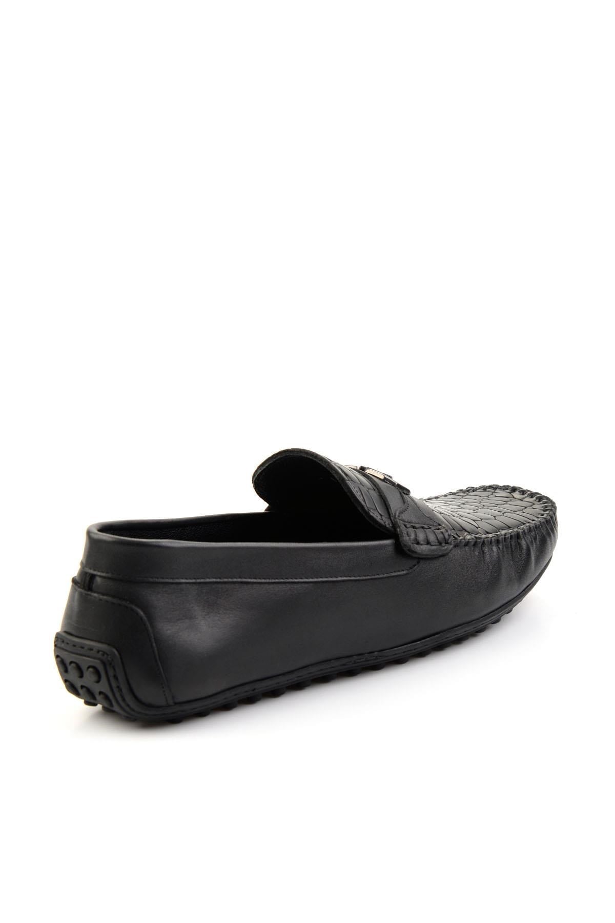 Siyah Hakiki Deri Erkek Loafer Ayakkabı E01757714803