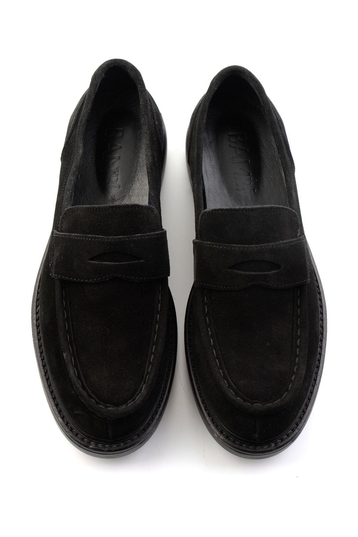 Siyah Hakiki Deri Erkek Loafer Ayakkabı E01905003602