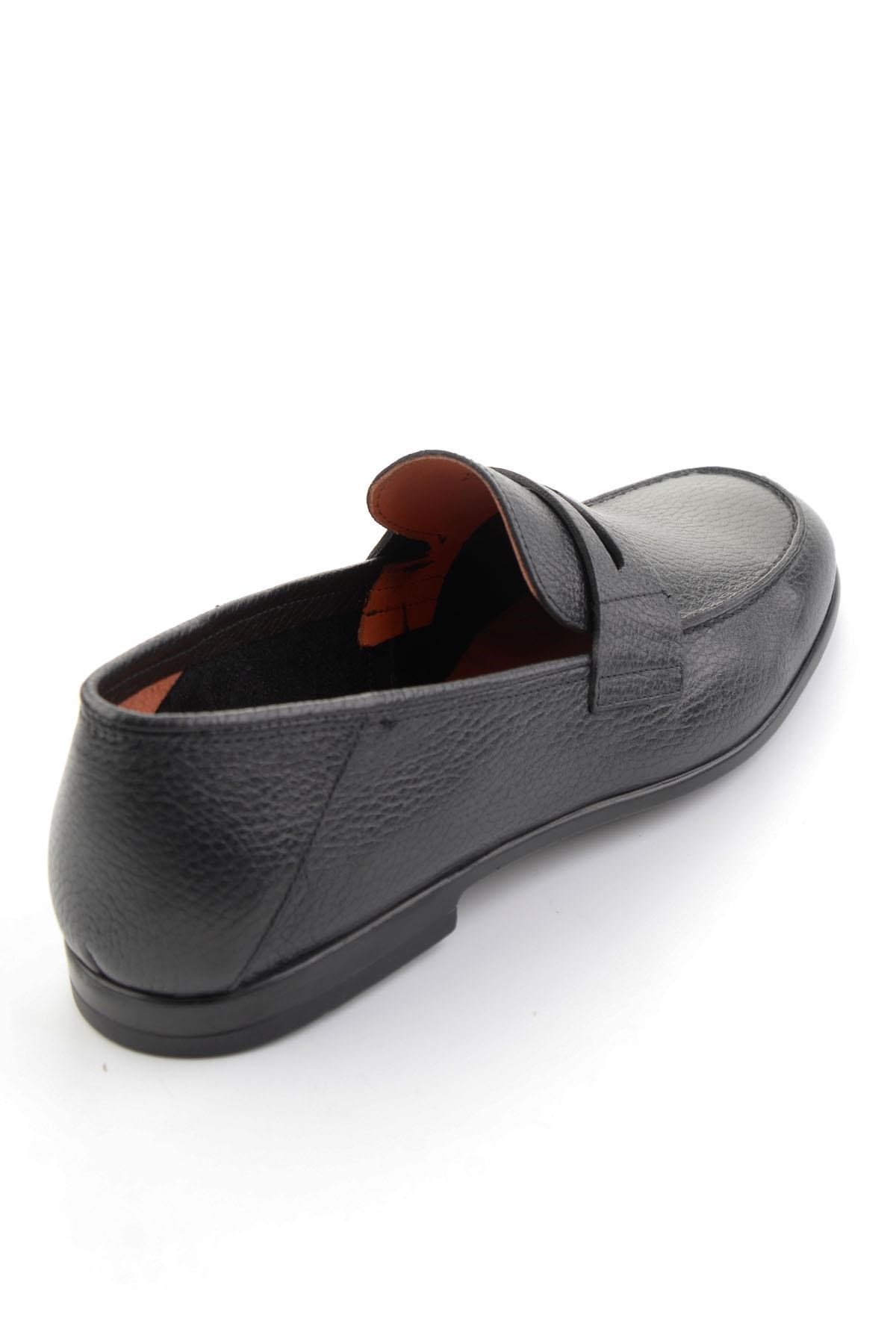 Siyah Hakiki Deri Erkek Loafer Ayakkabı E01648367040