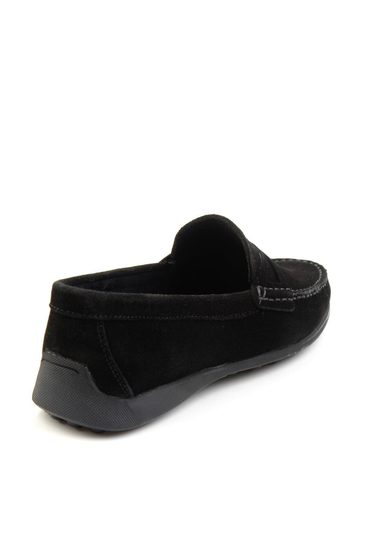 Siyah Hakiki Deri Erkek Loafer Ayakkabı E01557255502
