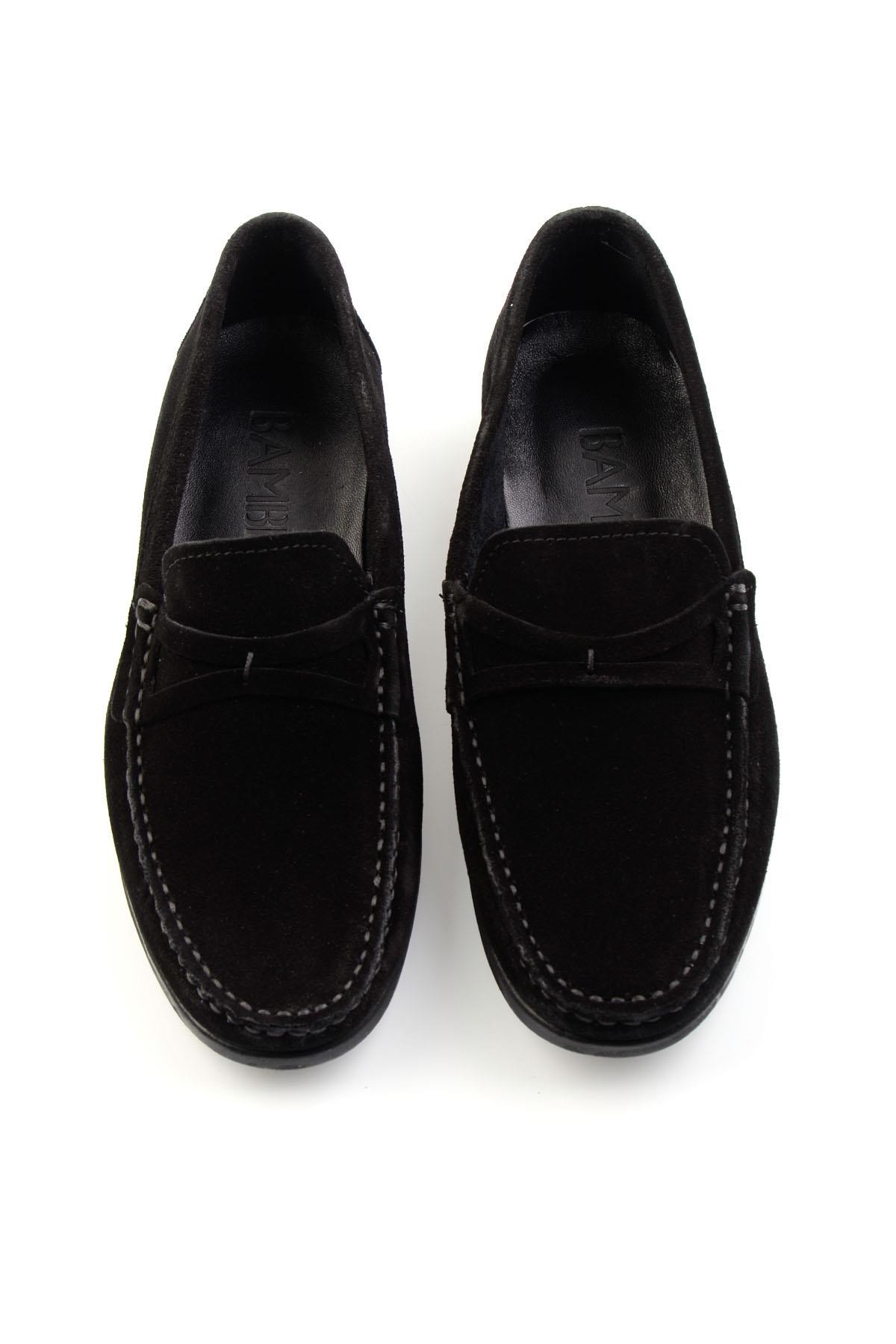 Siyah Hakiki Deri Erkek Loafer Ayakkabı E01557255502