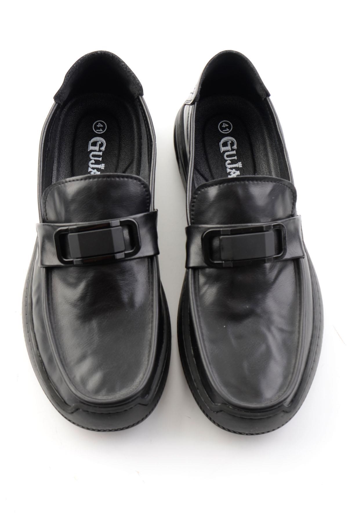 Siyah Hakiki Deri Erkek Loafer Ayakkabı E01185590203