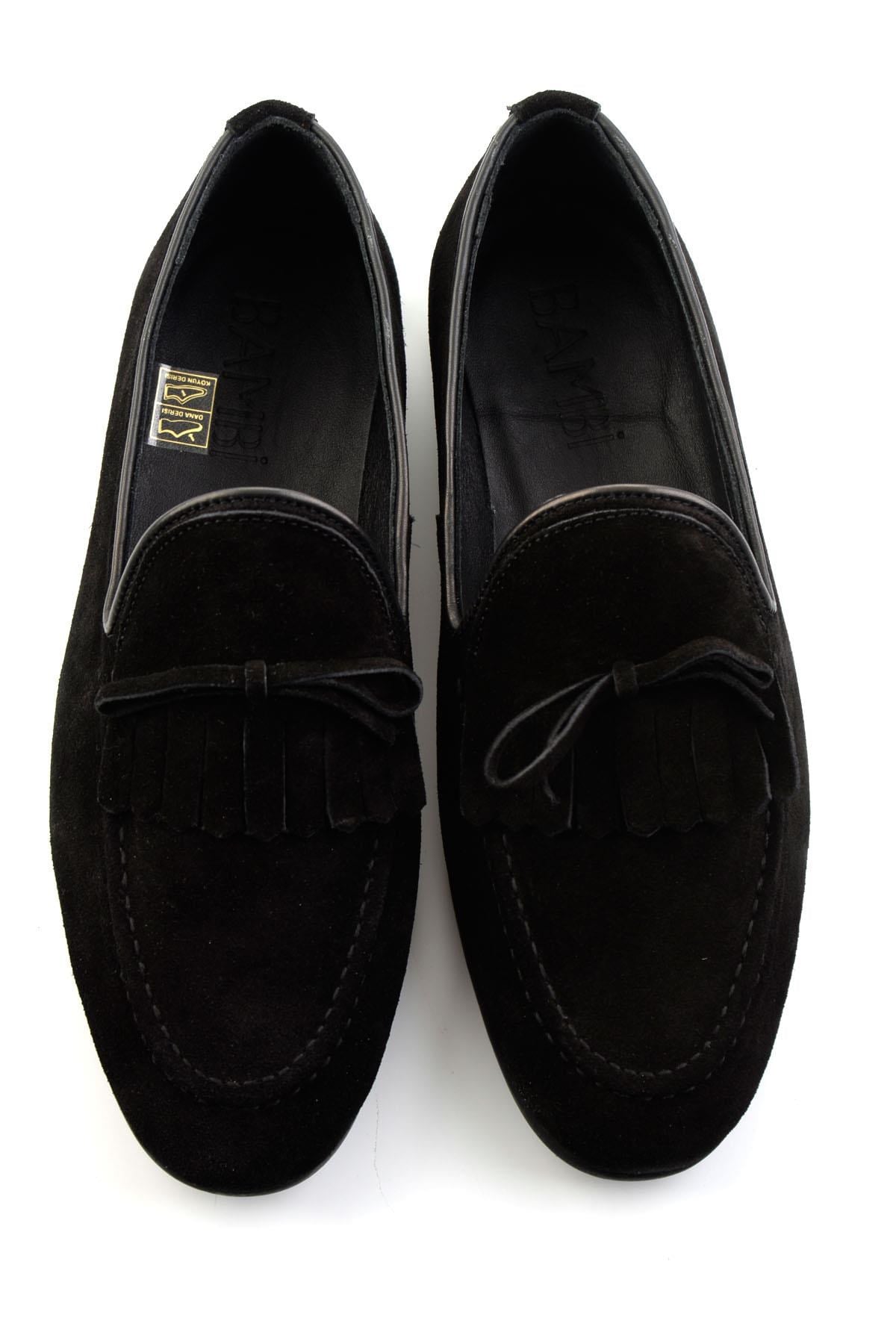 Siyah Hakiki Deri Erkek Loafer Ayakkabı E01594034702