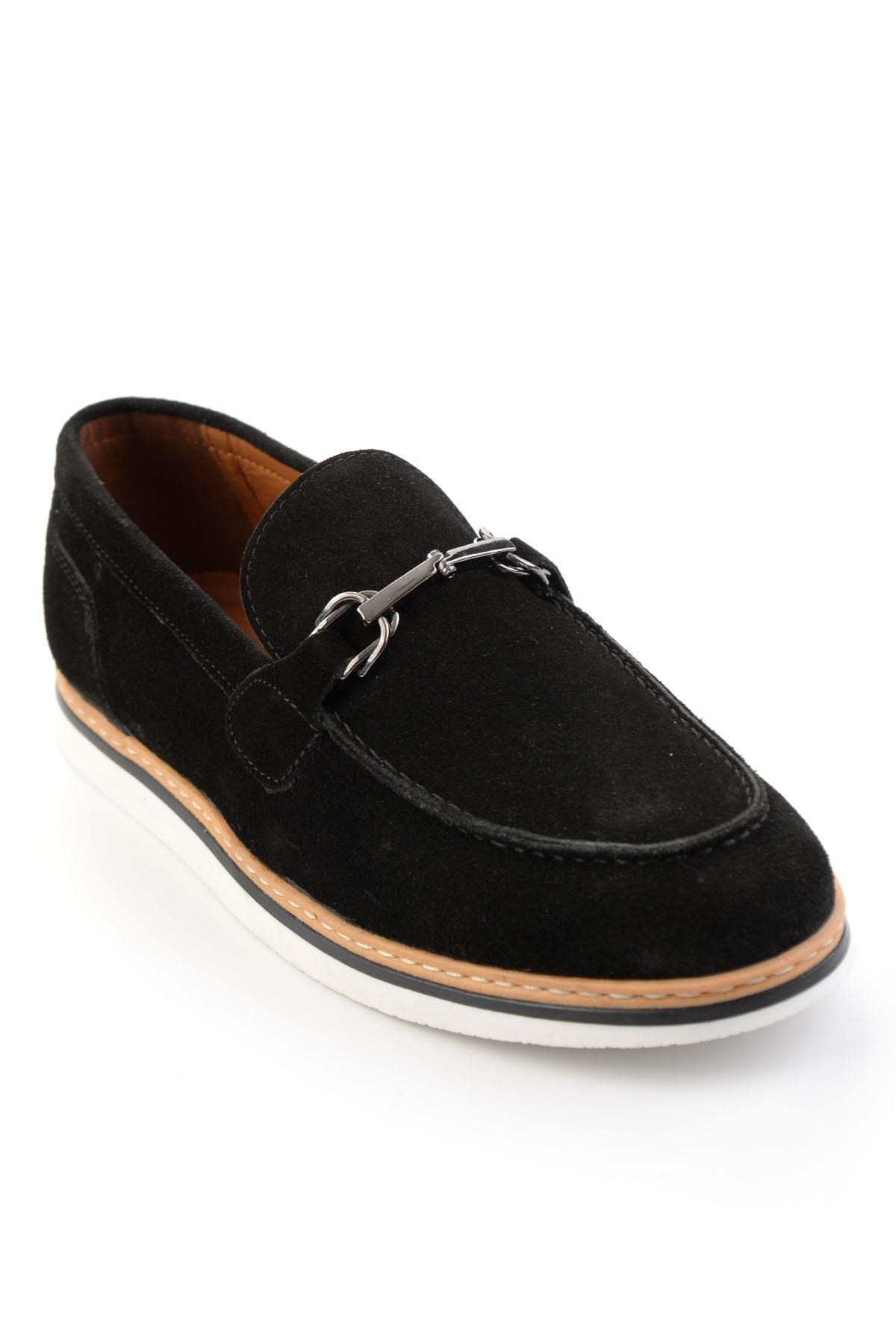 Siyah Hakiki Deri Erkek Loafer Ayakkabı E01597002102