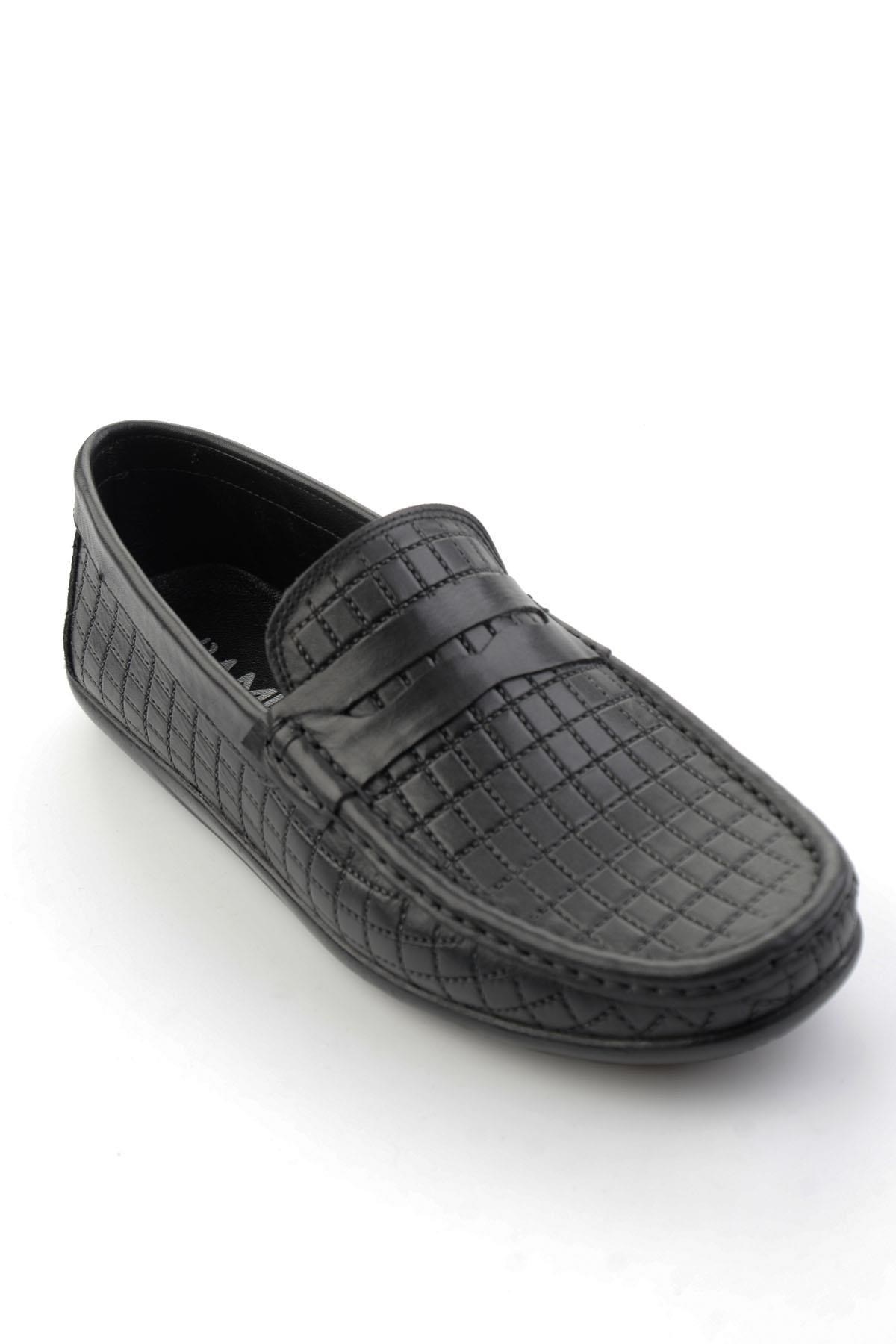 Siyah Hakiki Deri Erkek Loafer Ayakkabı E01697032003