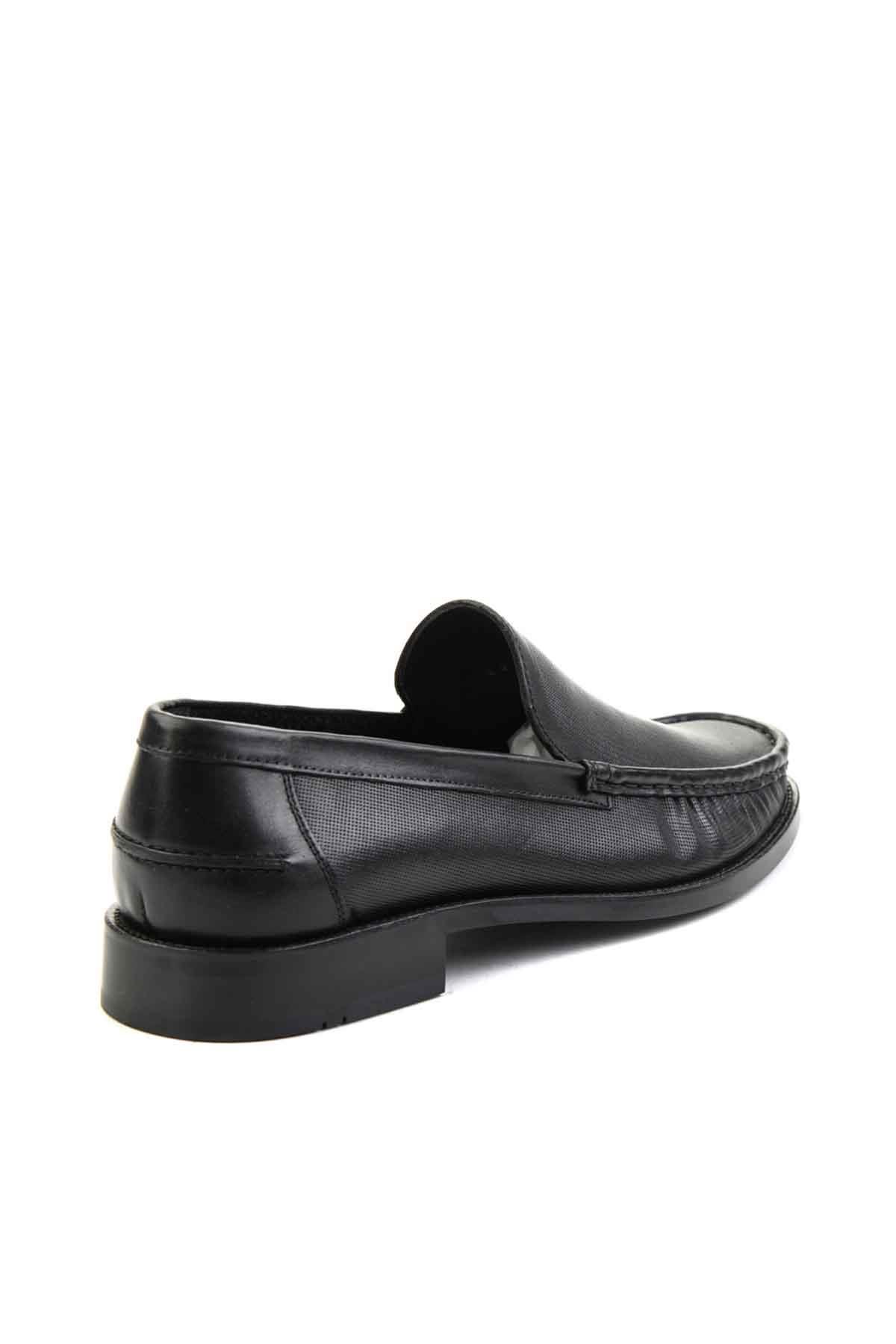 Siyah Hakiki Deri Erkek Loafer Ayakkabı E01587621803