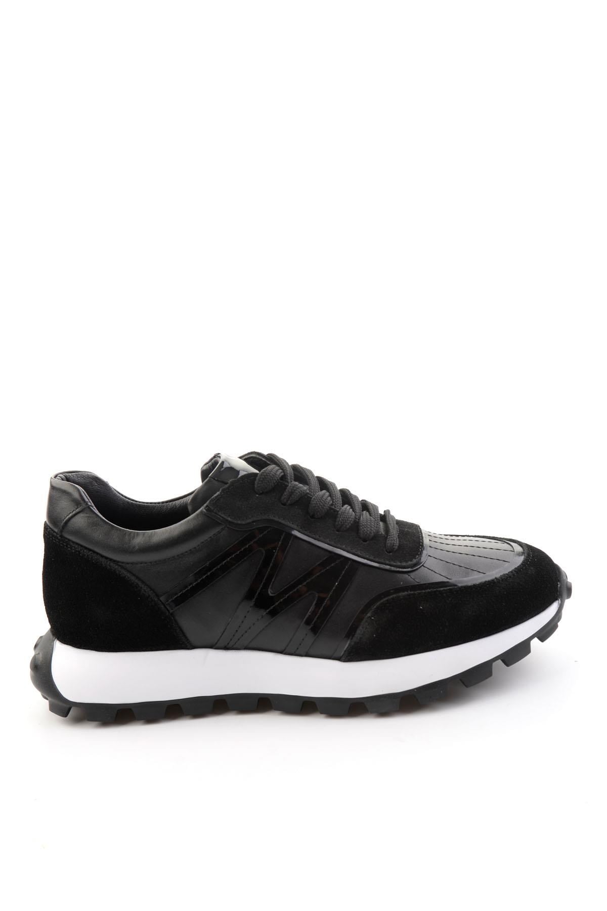 Siyah Hakiki Deri Erkek Sneaker E01011043303