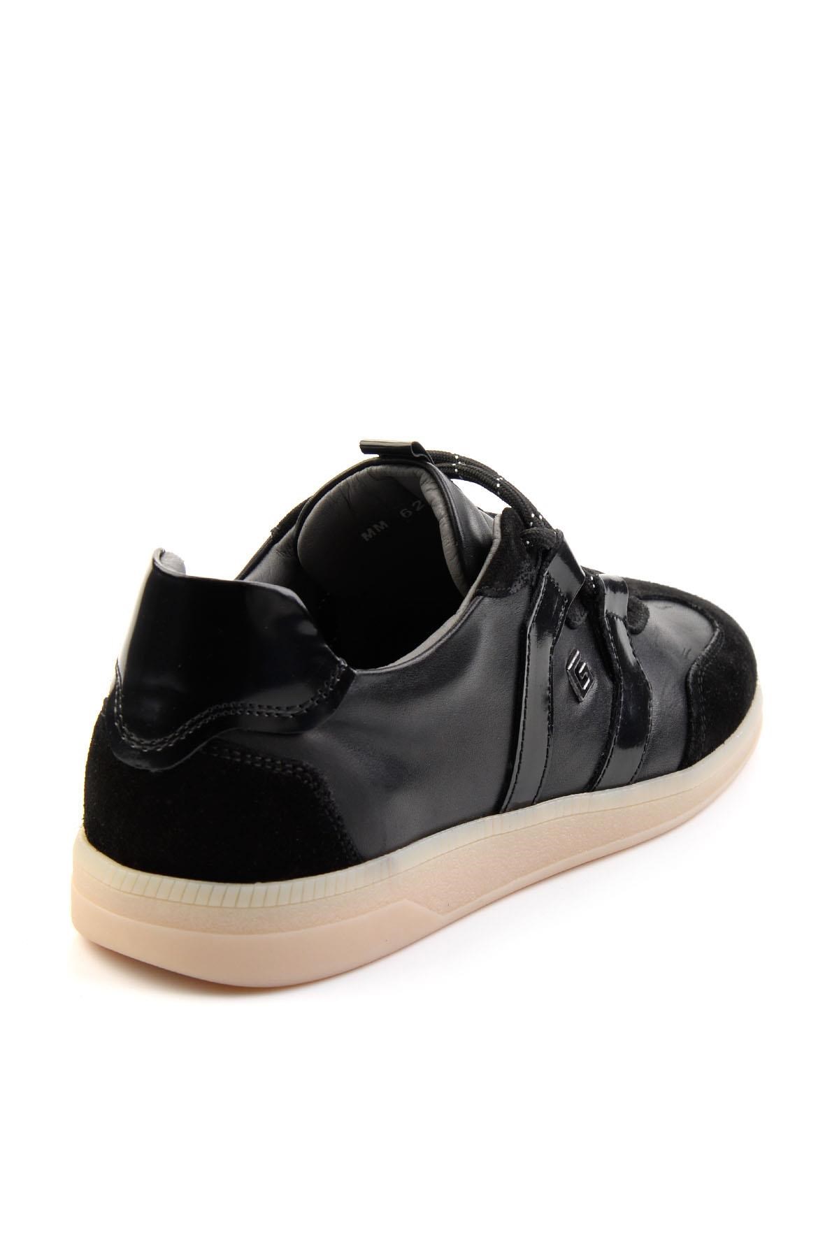 Siyah Hakiki Deri Erkek Sneaker E01075623902