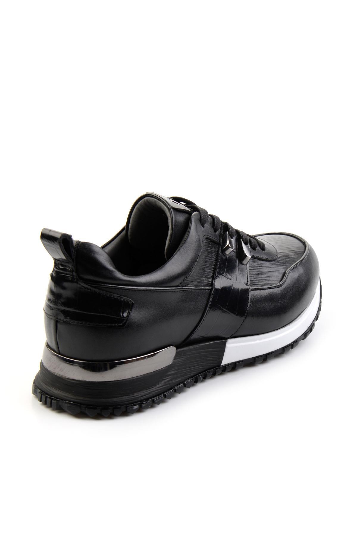 Siyah Hakiki Deri Erkek Sneaker E01075616603