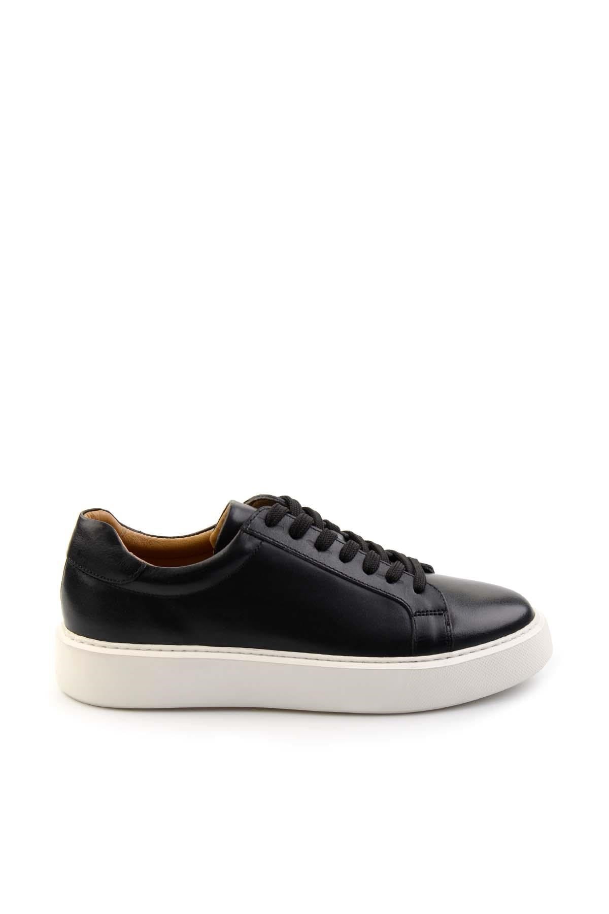 Siyah Hakiki Deri Erkek Sneaker E01079971043