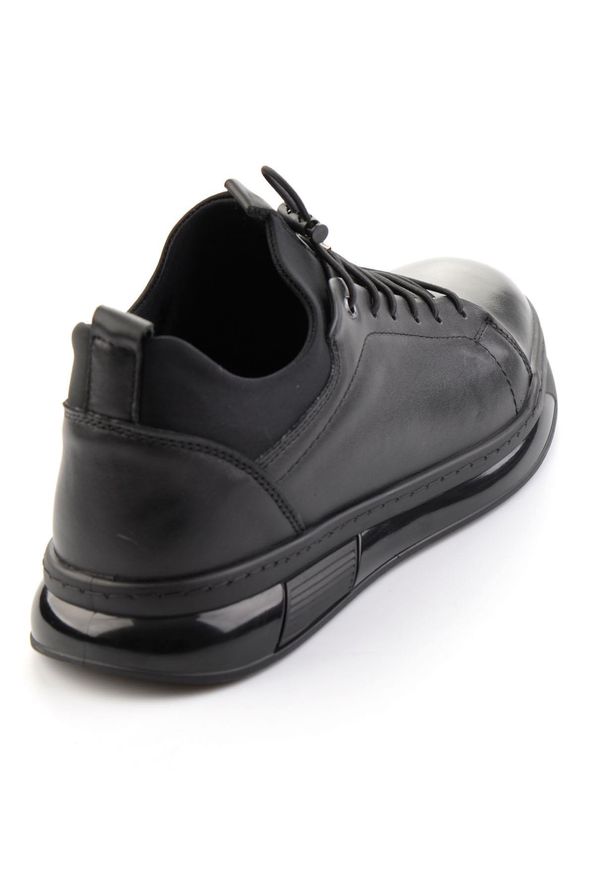 Siyah Hakiki Deri Erkek Sneaker E01080228543