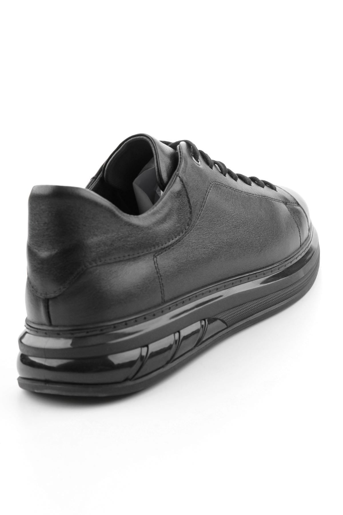 Siyah Hakiki Deri Erkek Sneaker E01080902143
