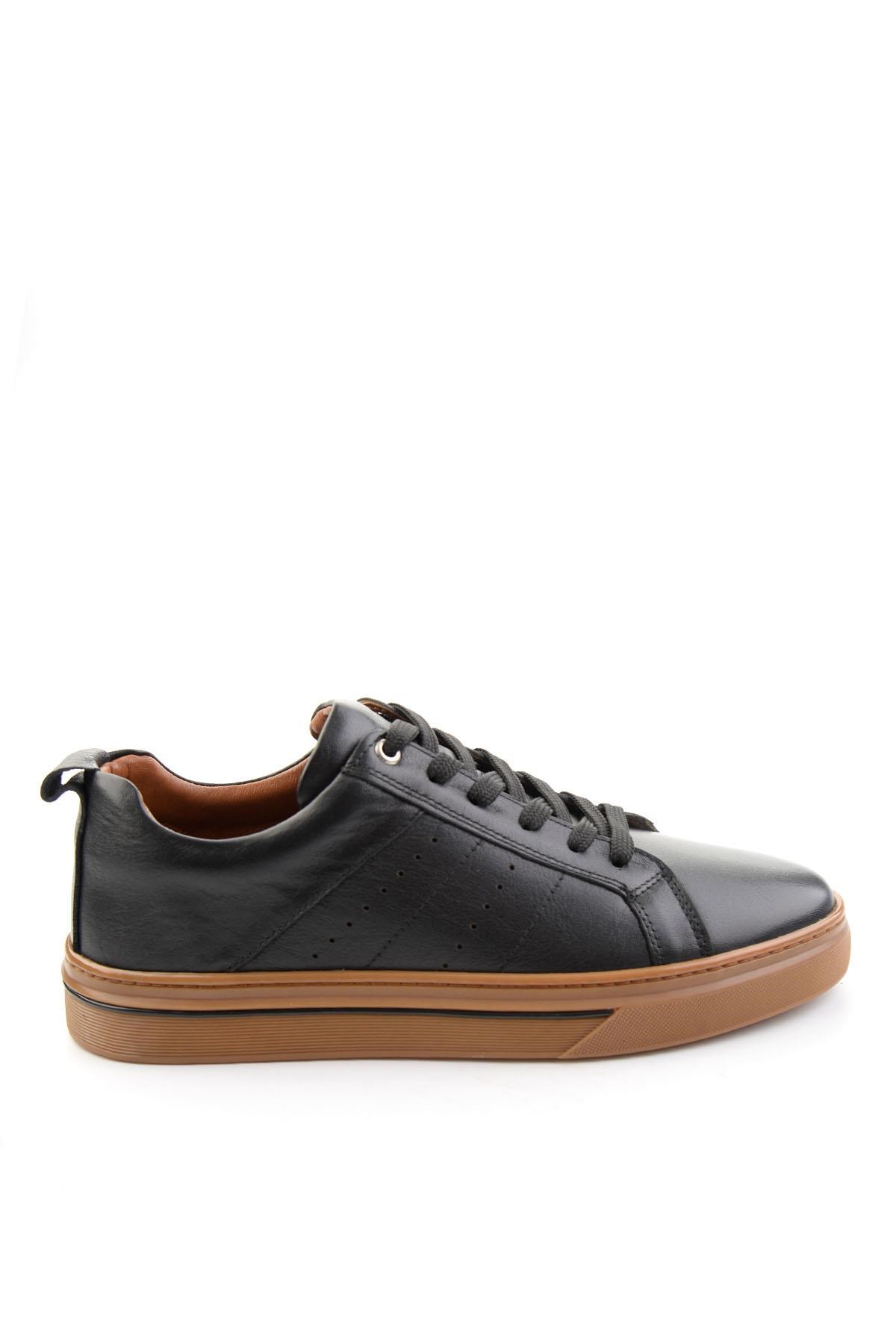 Siyah Hakiki Deri Erkek Sneaker E01082009503
