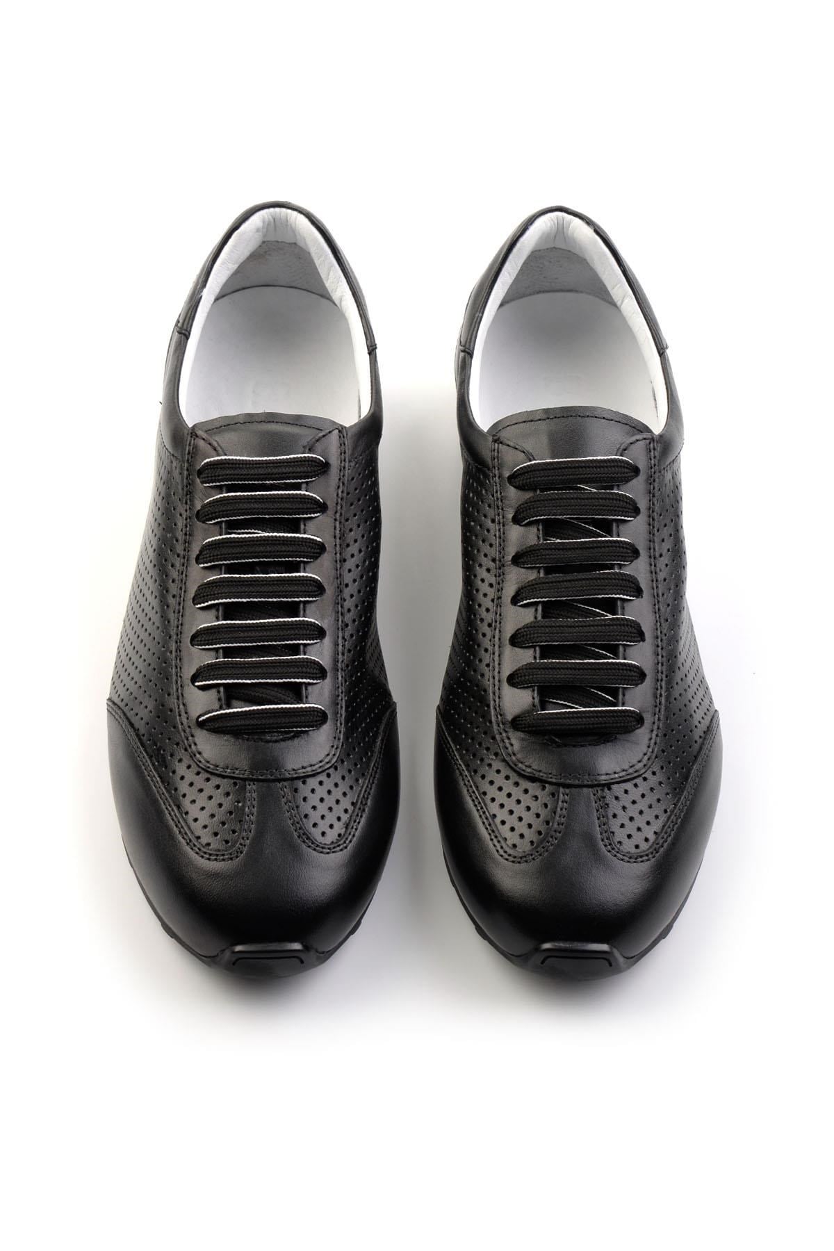 Siyah Hakiki Deri Erkek Sneaker E01083017103
