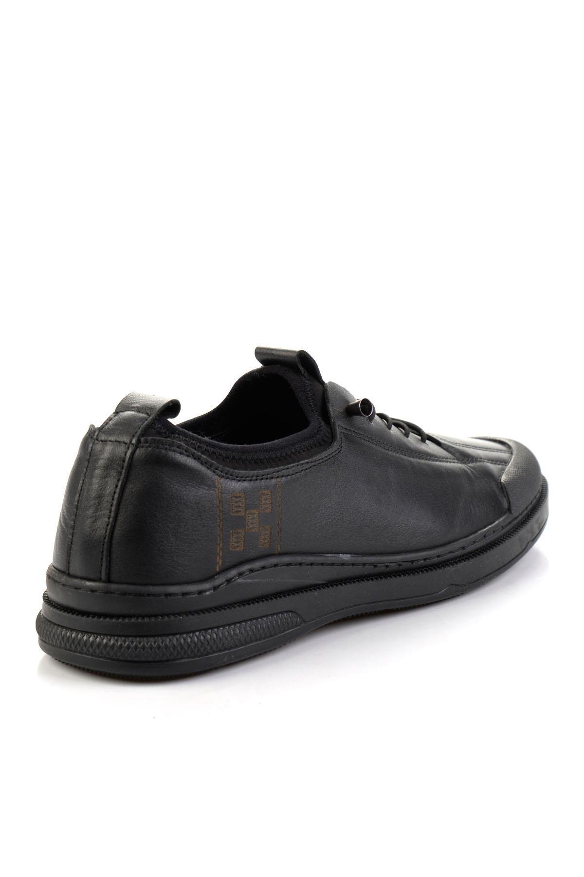 Siyah Hakiki Deri Erkek Sneaker E01084240843