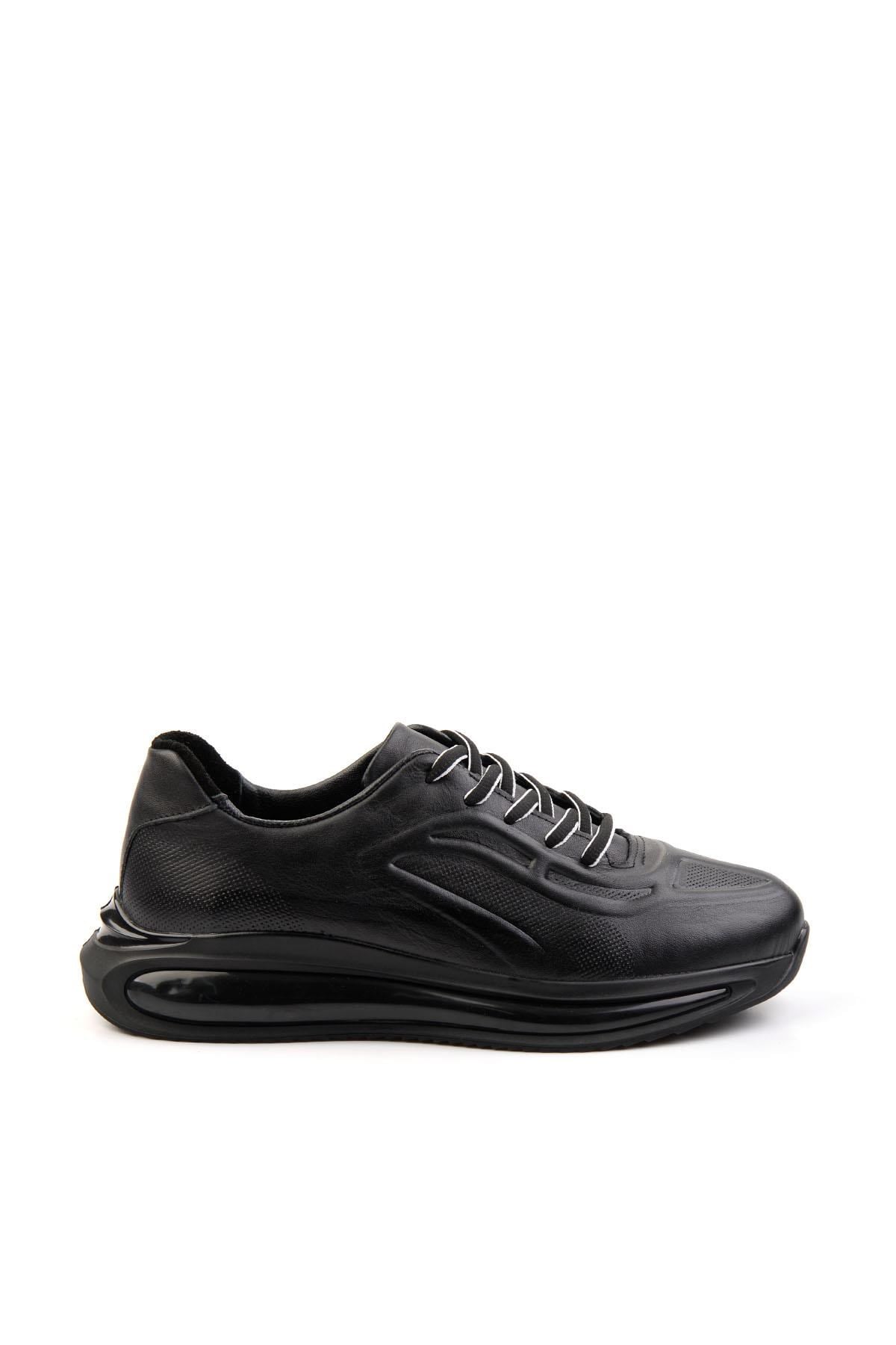 Siyah Hakiki Deri Erkek Sneaker E01084212003
