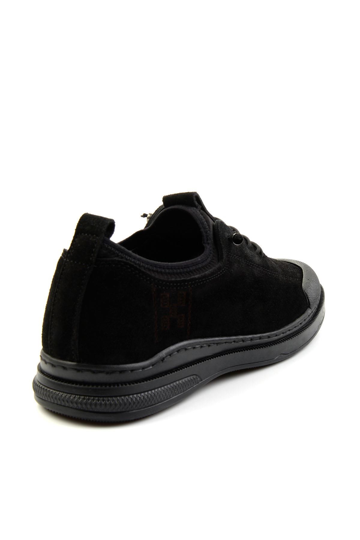 Siyah Hakiki Deri Erkek Sneaker E01084240802