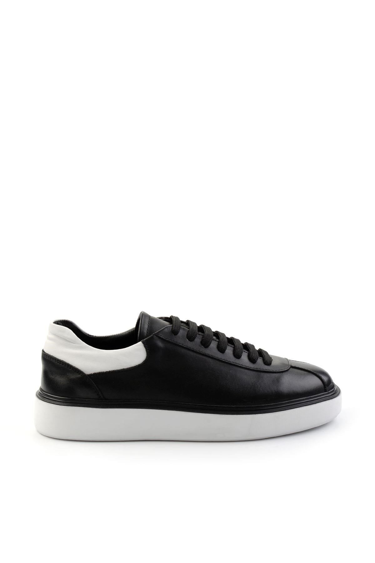 Siyah Hakiki Deri Erkek Sneaker E01087115103