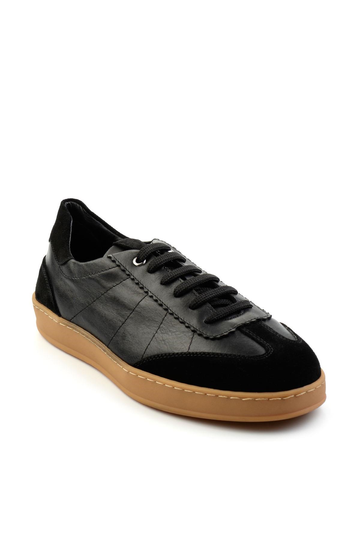 Siyah Hakiki Deri Erkek Sneaker E01087114702