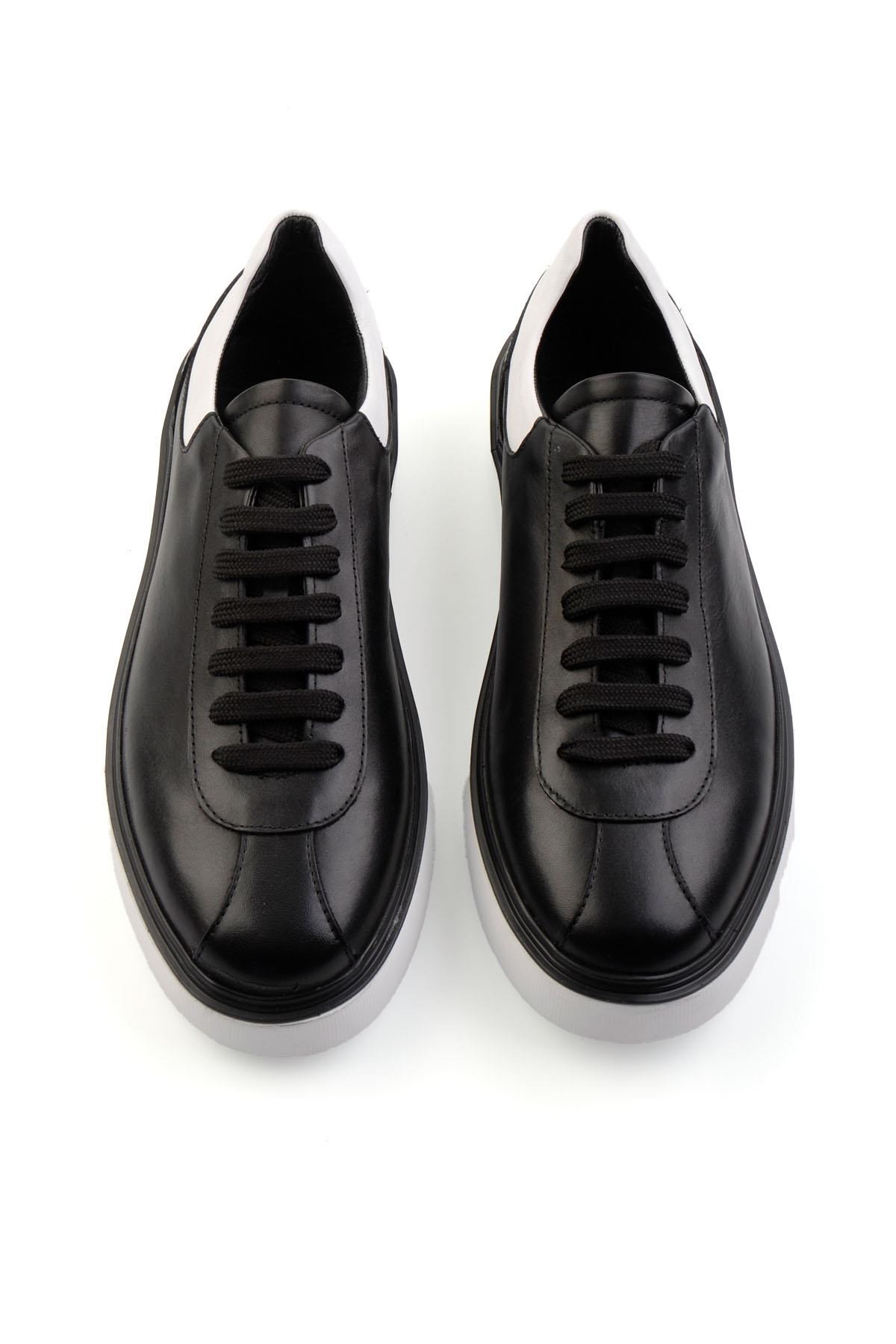 Siyah Hakiki Deri Erkek Sneaker E01087115103