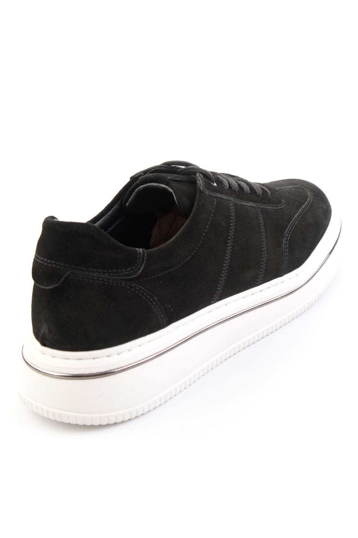 Siyah Hakiki Deri Erkek Sneaker E01089006202