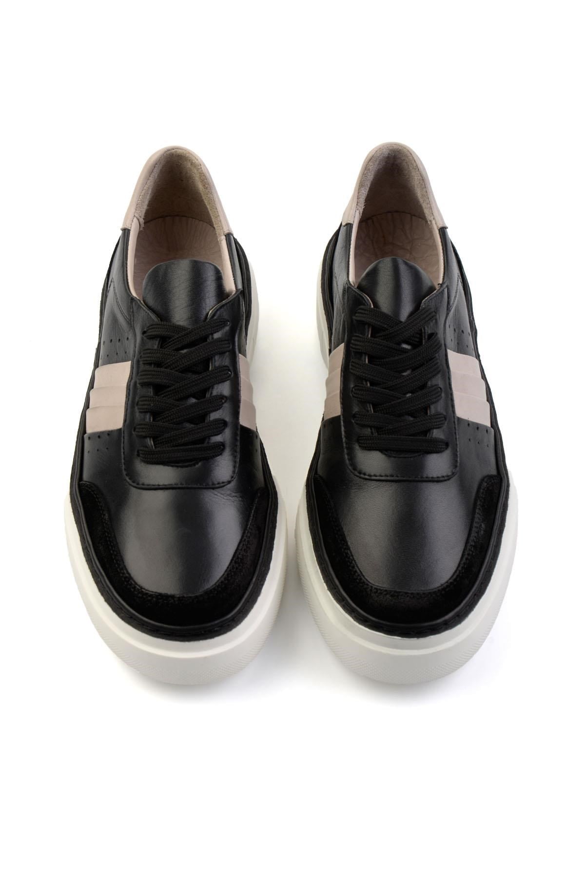 Siyah Hakiki Deri Erkek Sneaker E01304513843