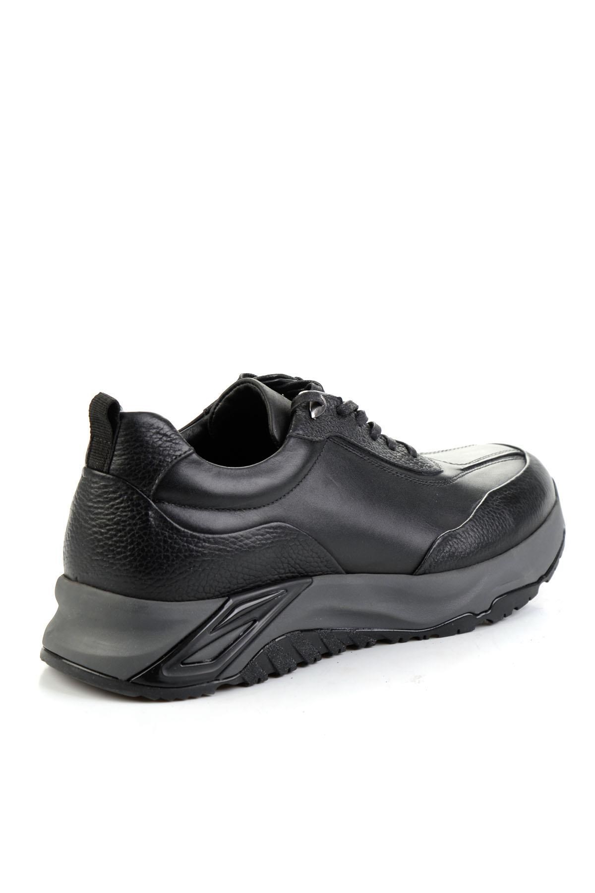 Siyah Hakiki Deri Erkek Sneaker E01307270703