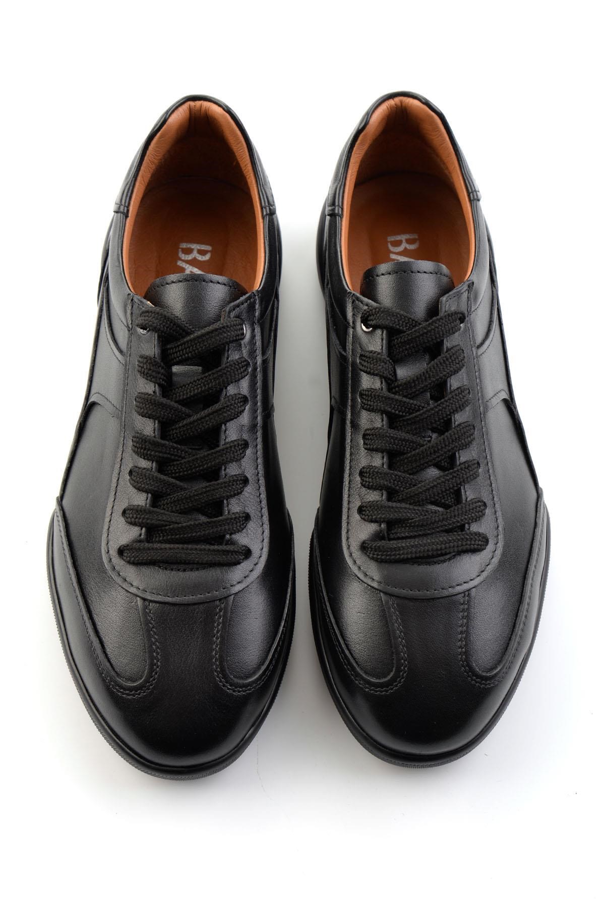 Siyah Hakiki Deri Erkek Sneaker E01396002403