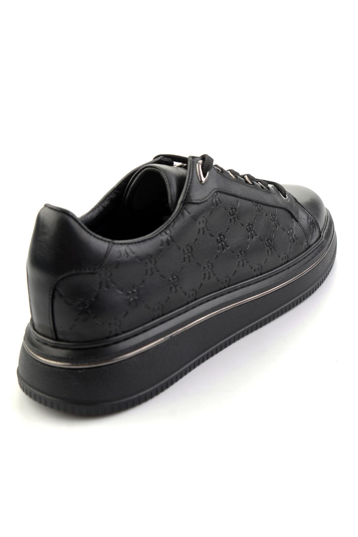 Siyah Hakiki Deri Erkek Sneaker E01398023103