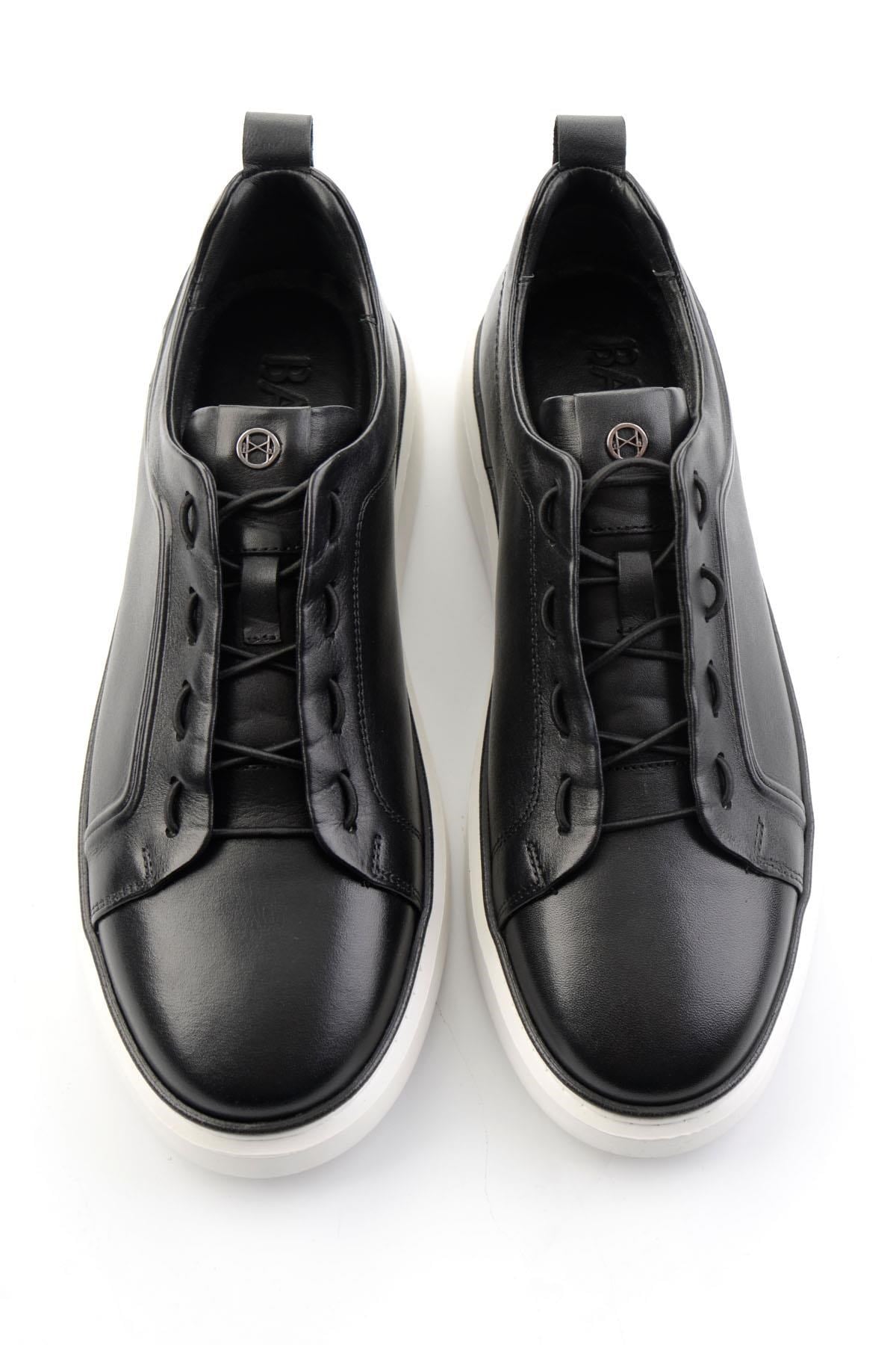 Siyah Hakiki Deri Erkek Sneaker E01398028043