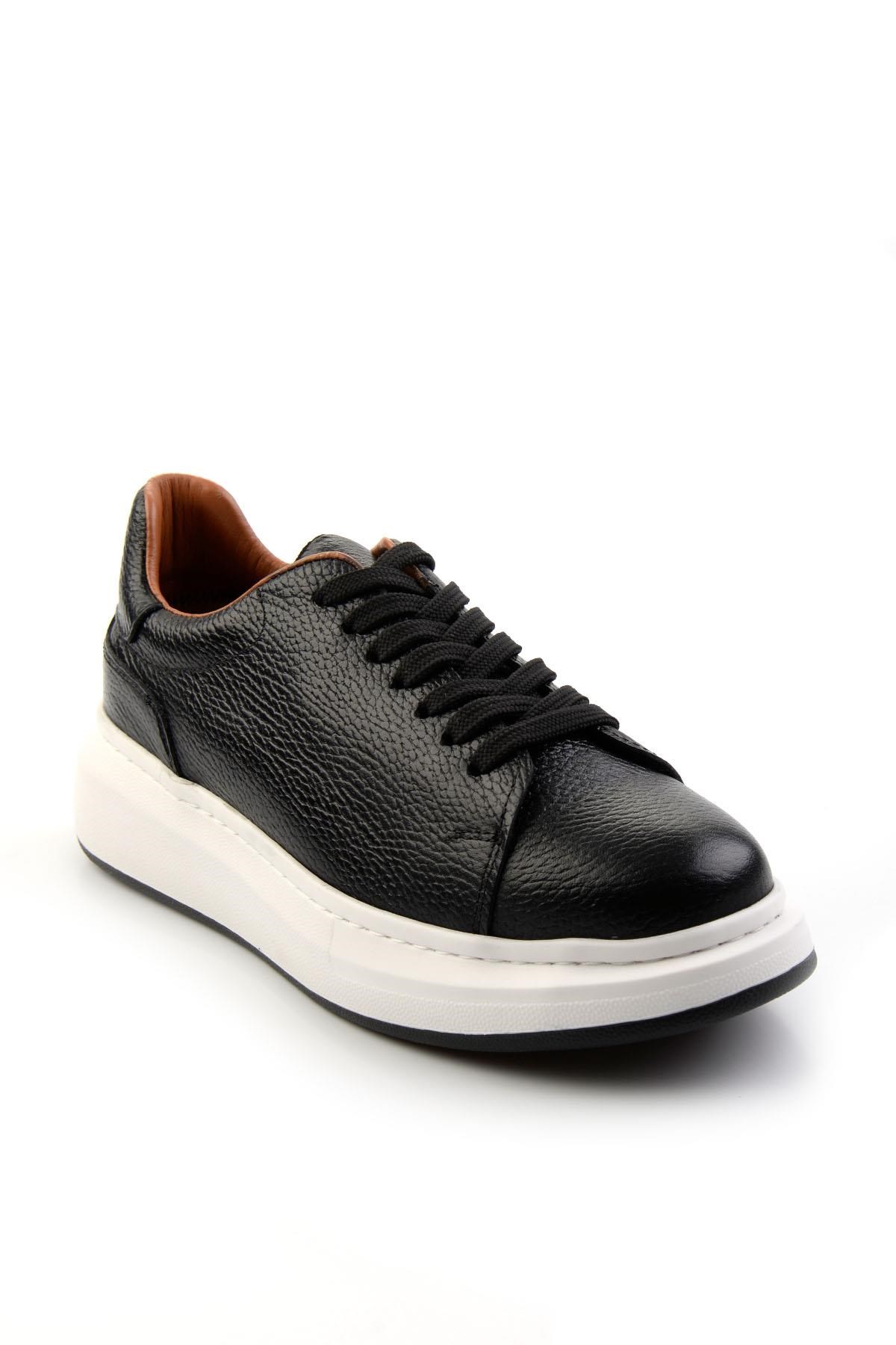 Siyah Hakiki Deri Erkek Sneaker E01401098040