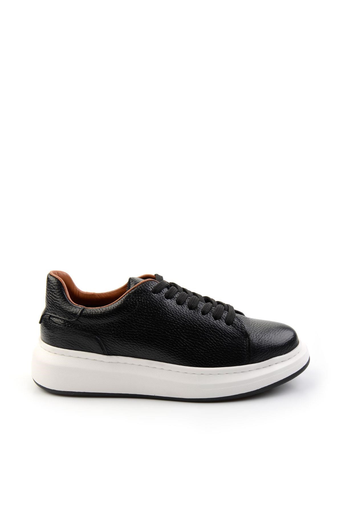 Siyah Hakiki Deri Erkek Sneaker E01401098040