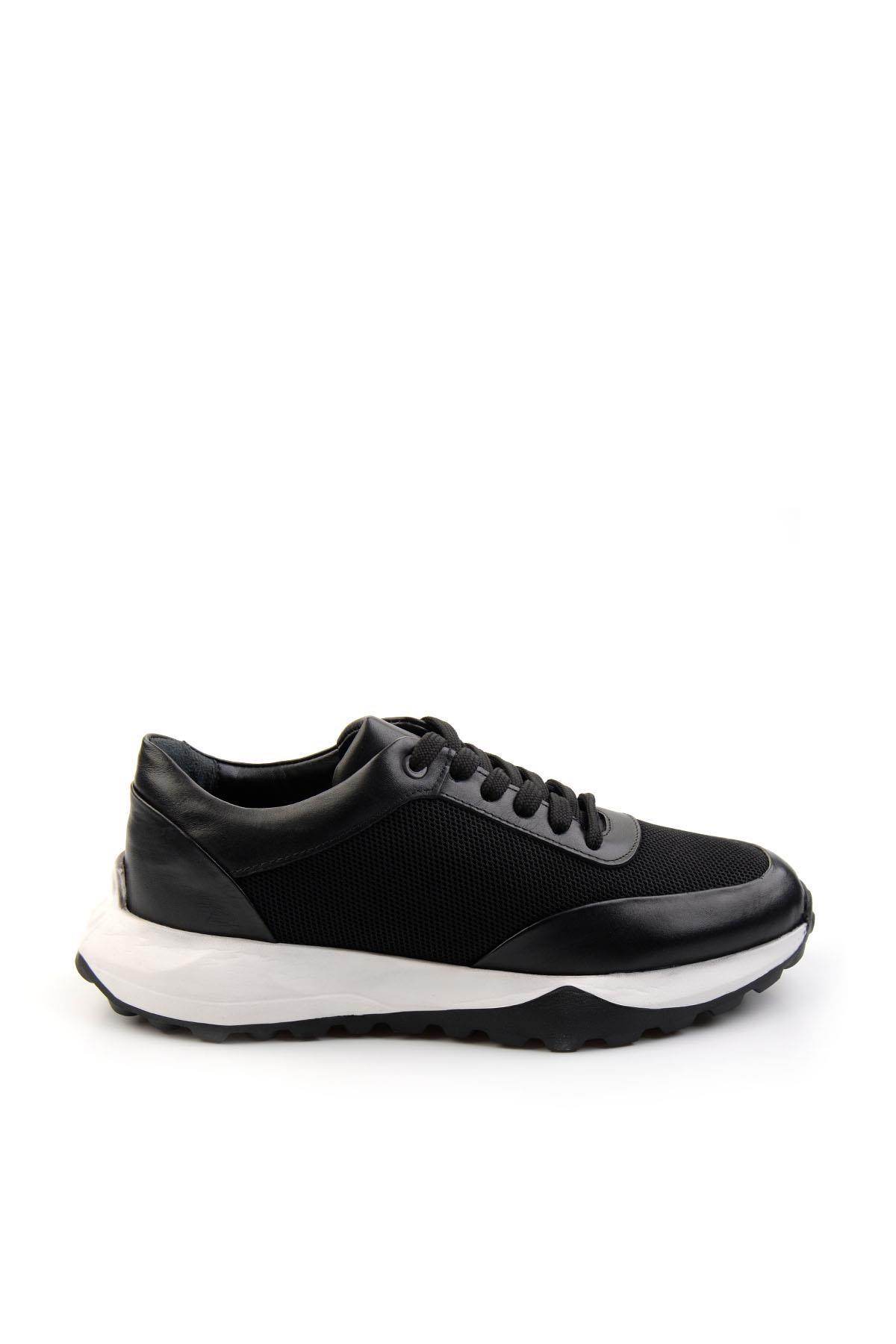 Siyah Hakiki Deri Erkek Sneaker E01401082904