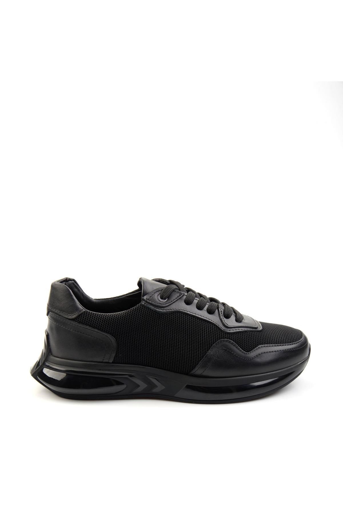 Siyah Hakiki Deri Erkek Sneaker E01401083004