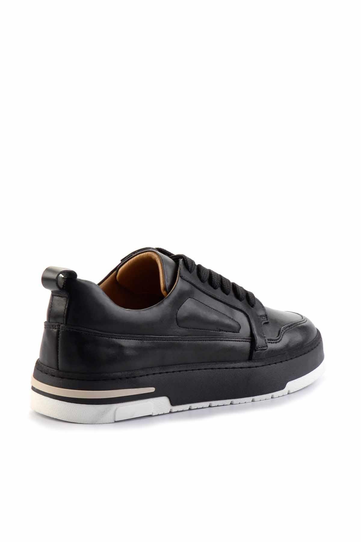 Siyah Hakiki Deri Erkek Sneaker E01463410603