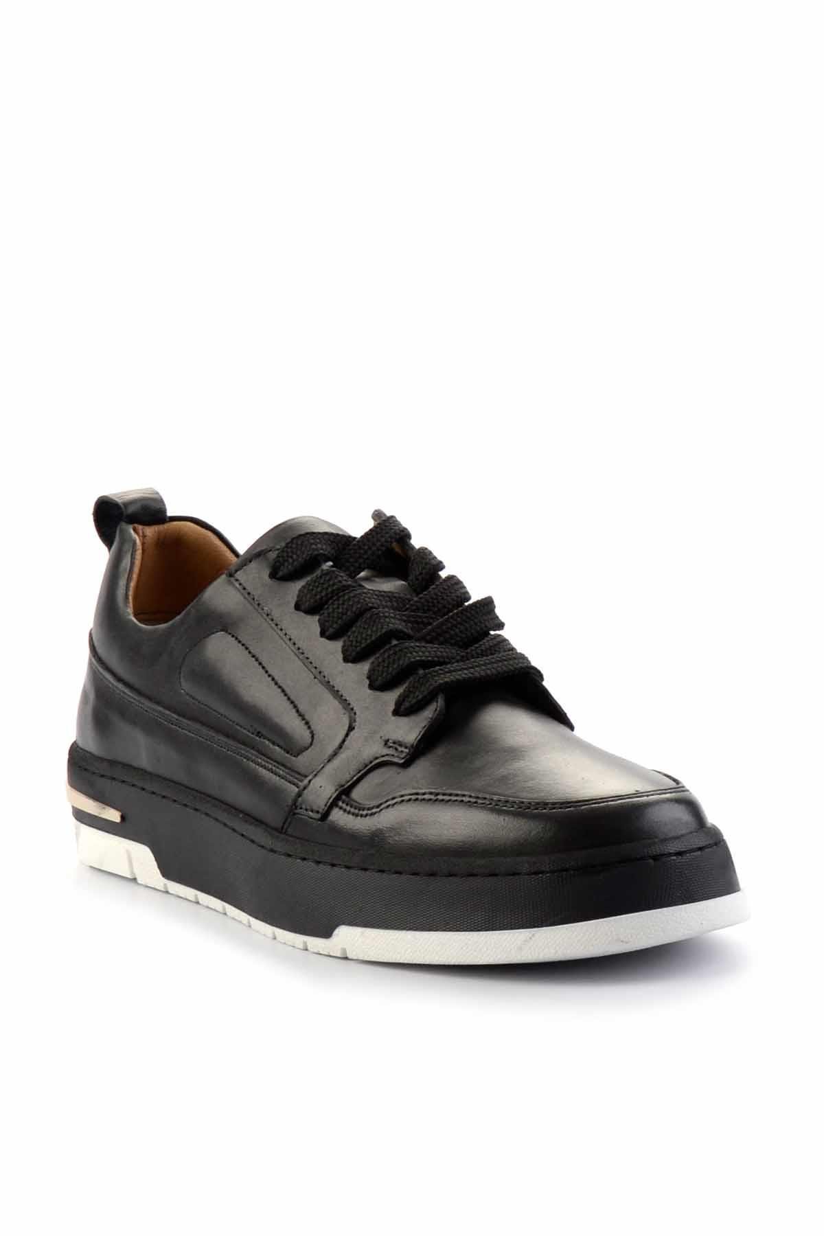 Siyah Hakiki Deri Erkek Sneaker E01463410603
