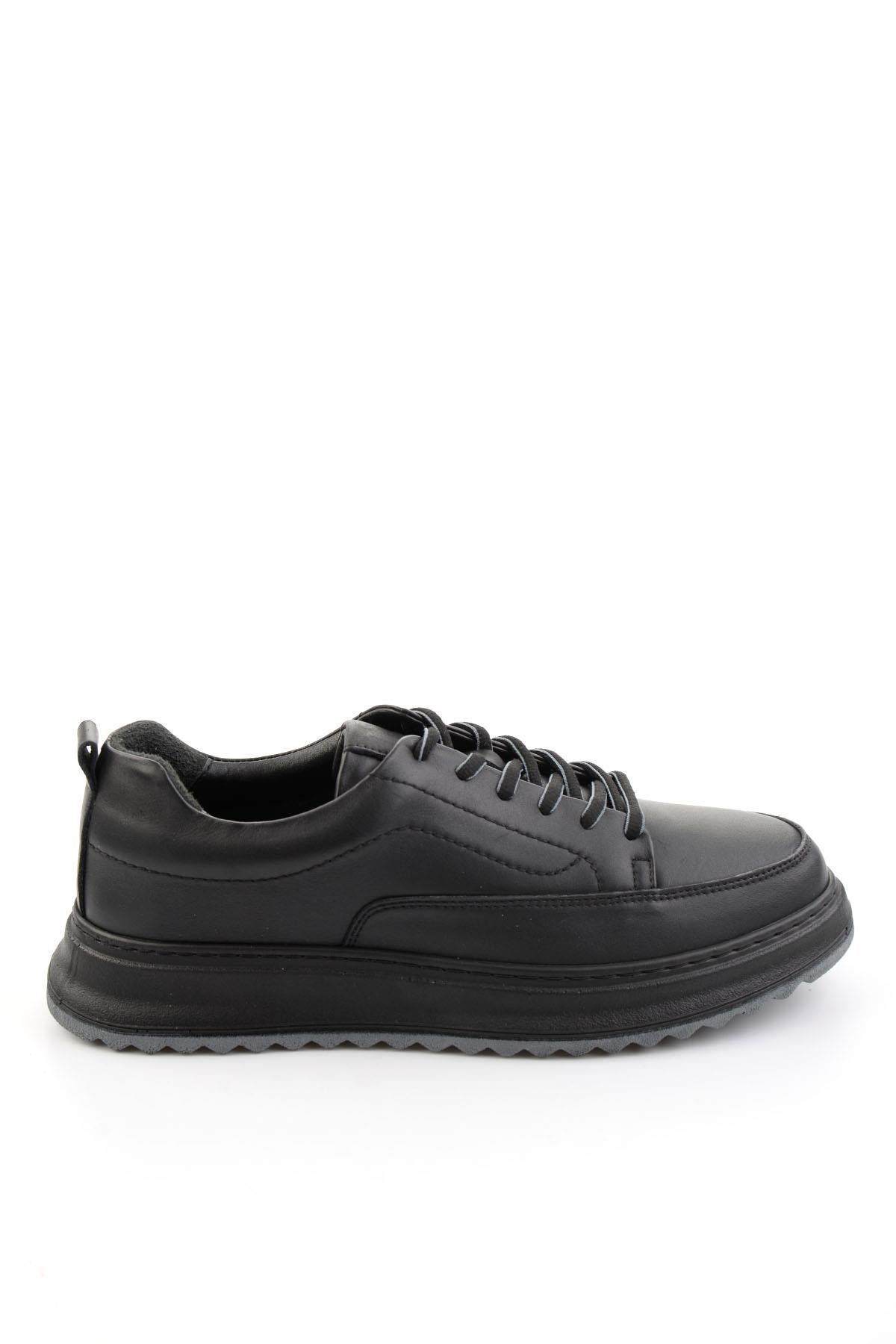 Siyah Hakiki Deri Erkek Sneaker E01535415003