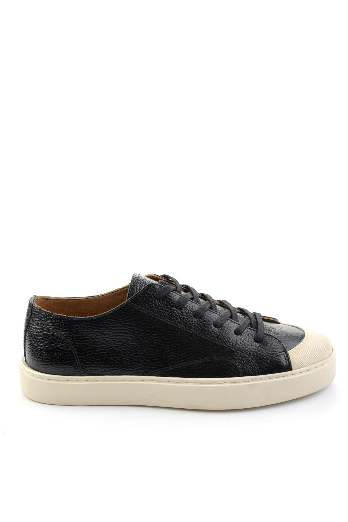 Siyah Hakiki Deri Erkek Sneaker E01549003440